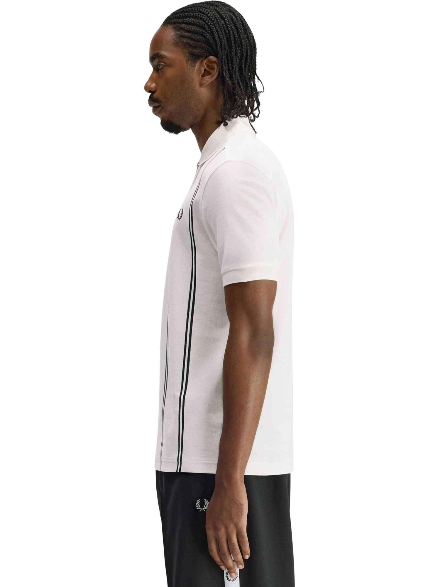 Fred Perry Camiseta 'Polo fred perry blanco vertical stripe polo shirt' blanco – imagen 2