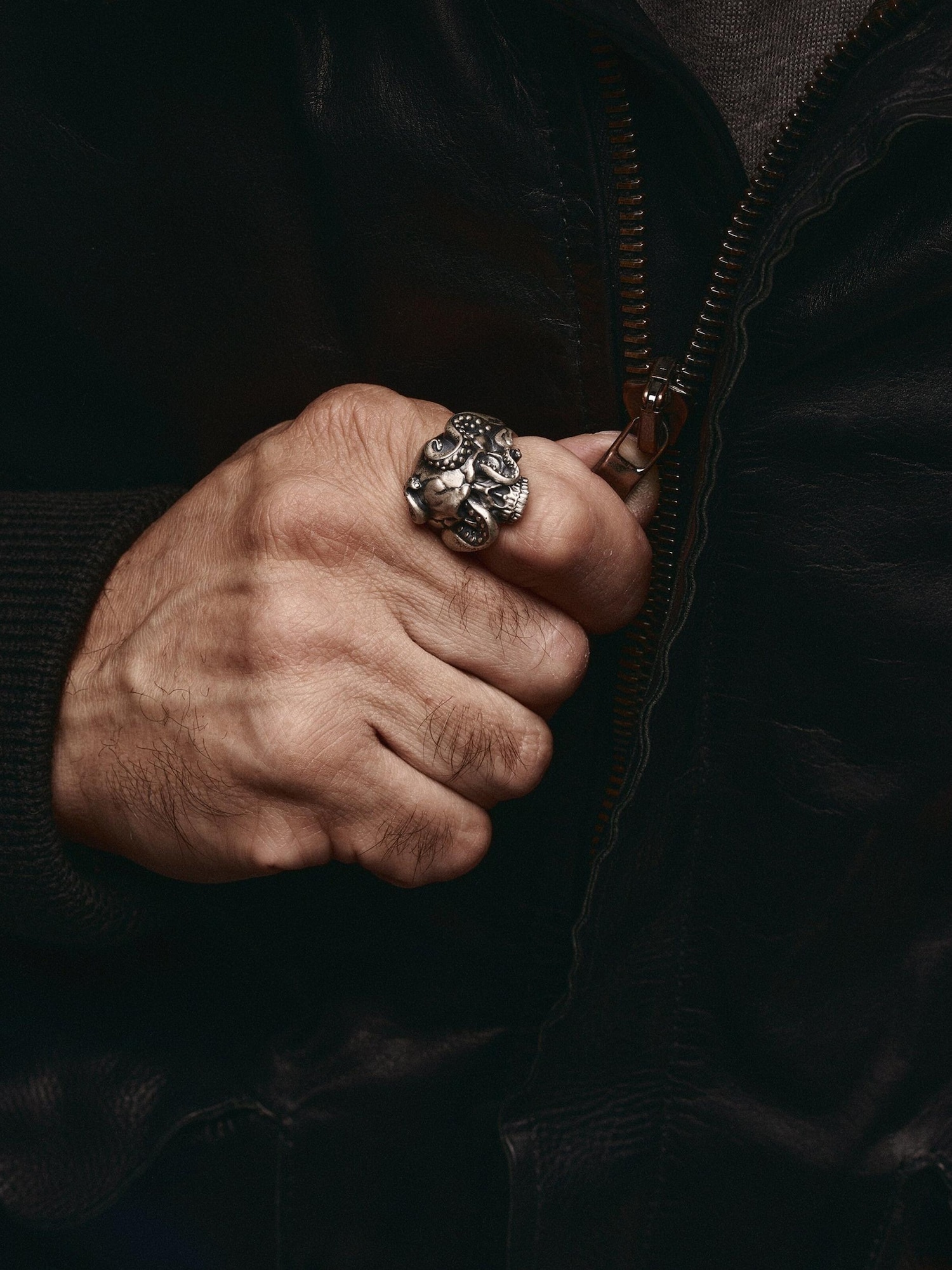 REYTEL Anello 'SEA SKULL'  argento