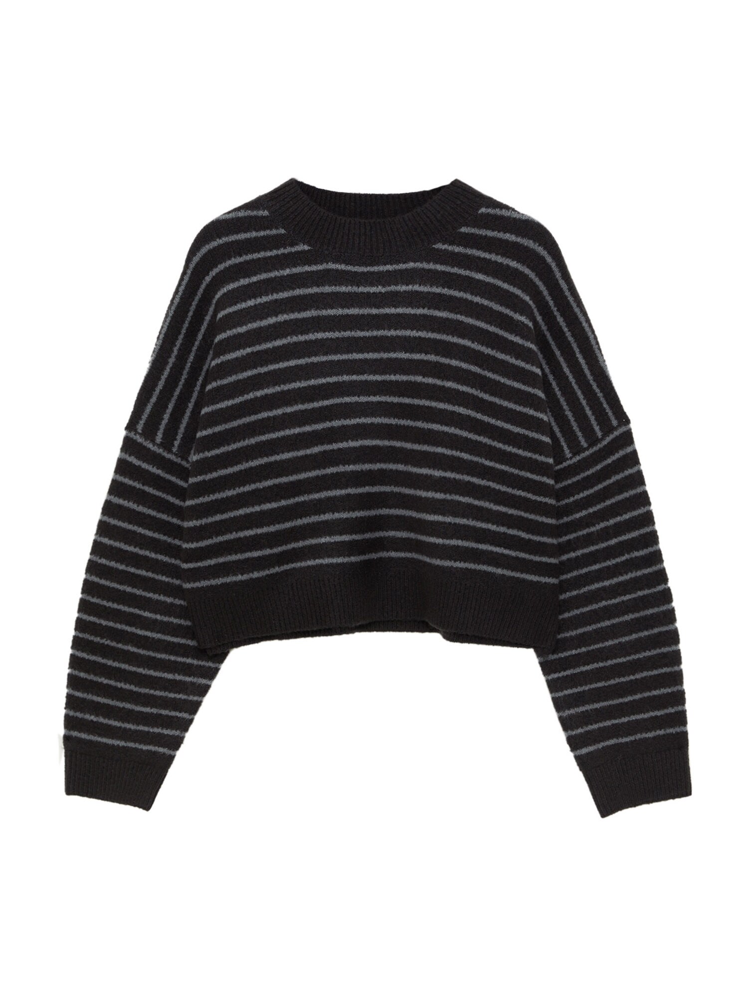 Pull&Bear Pulóver  szürke / fekete akciós termékkép 1