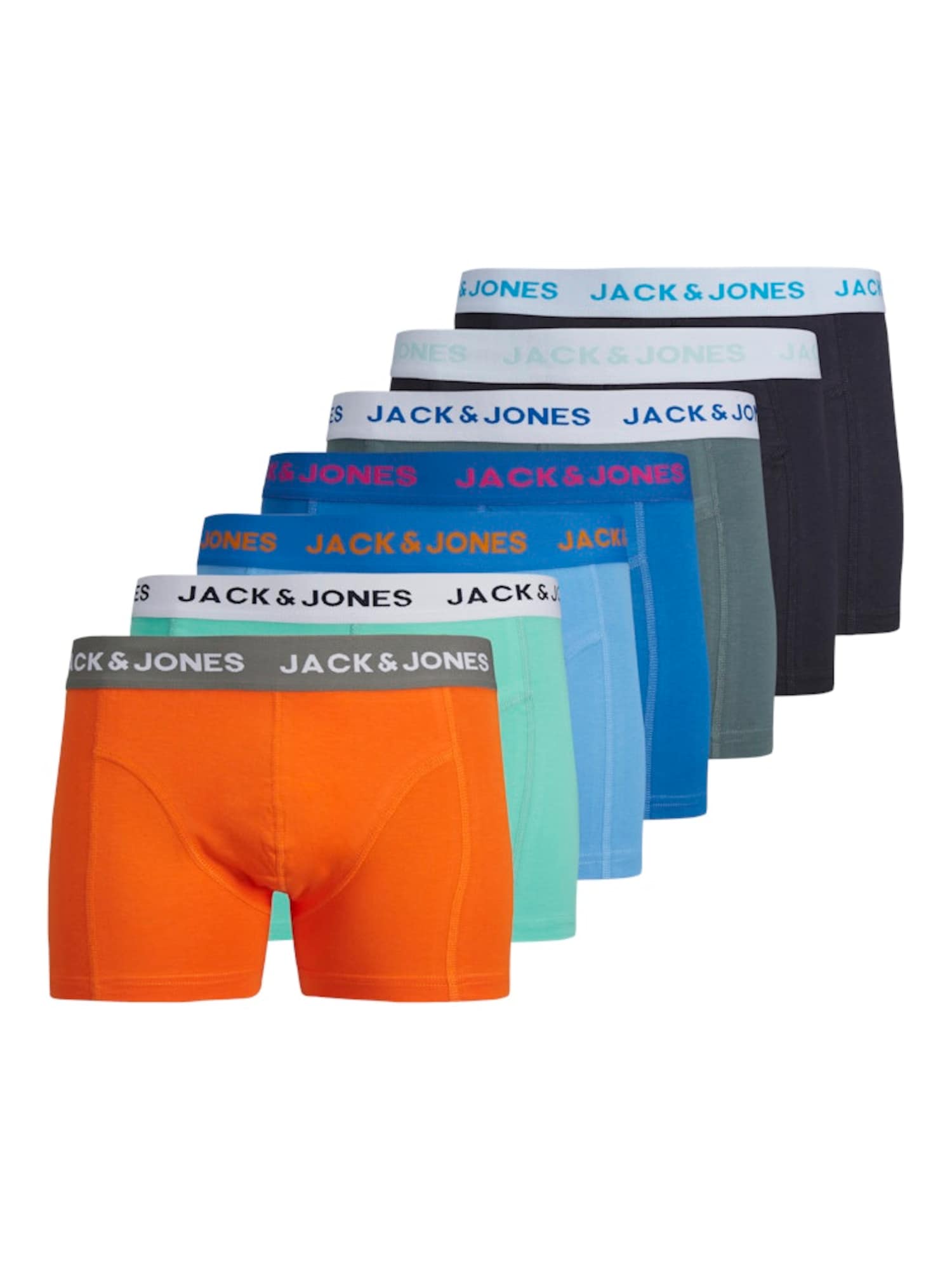 JACK & JONES Boxeri JACCarl  albastru / albastru deschis / verde mentă / verde închis / portocaliu / negru