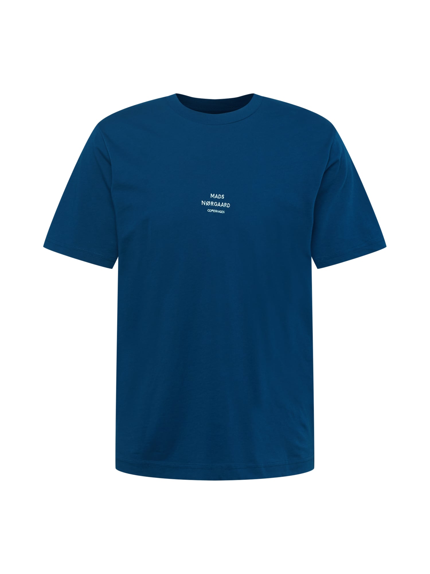 Мъже > Дрехи > Тениски > Тениски с къси ръкави MADS NORGAARD COPENHAGEN Тениска  синя тинтява / бяло