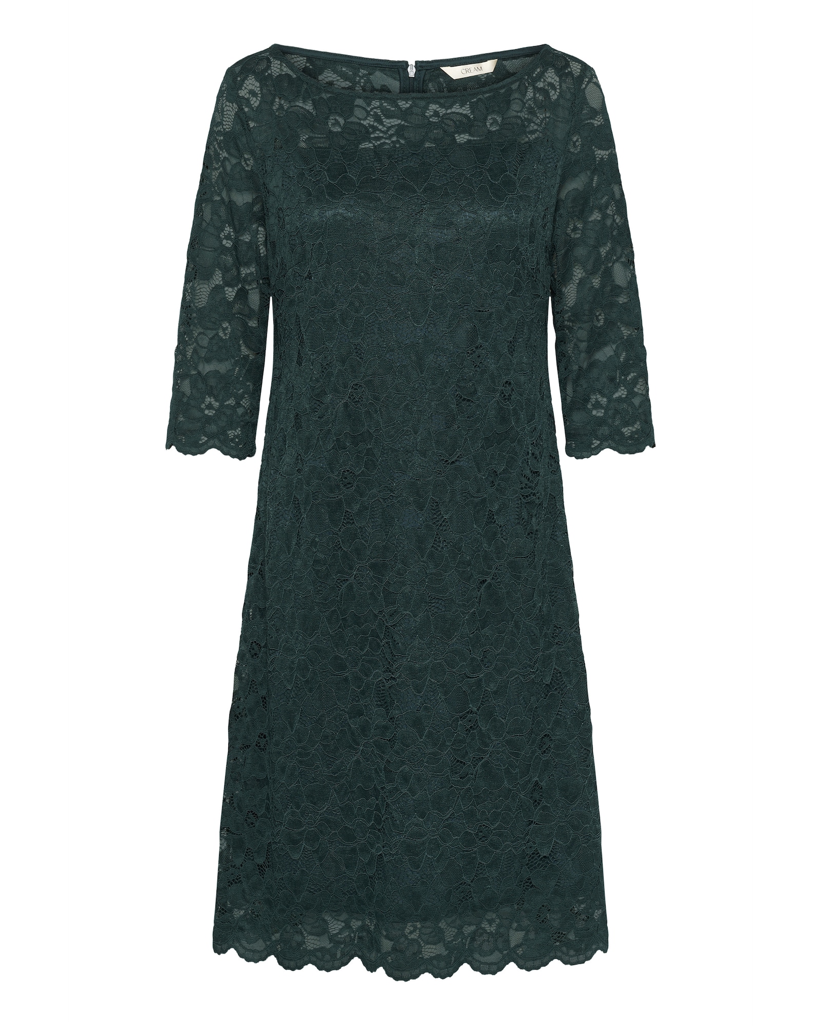 Cream Rochie Pria  verde pin