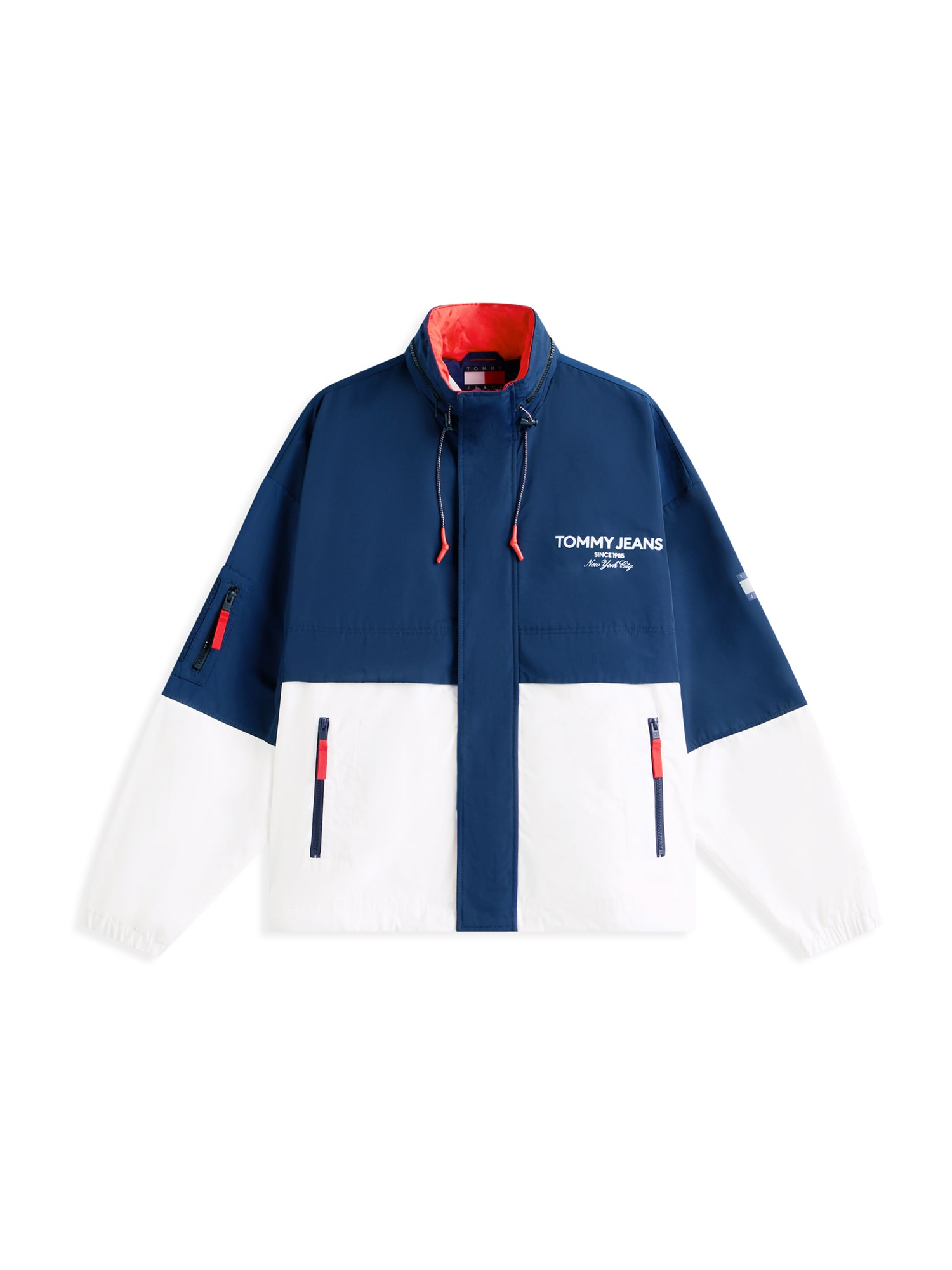 Tommy Jeans Geacă de primăvară-toamnă  albastru închis / roșu / alb