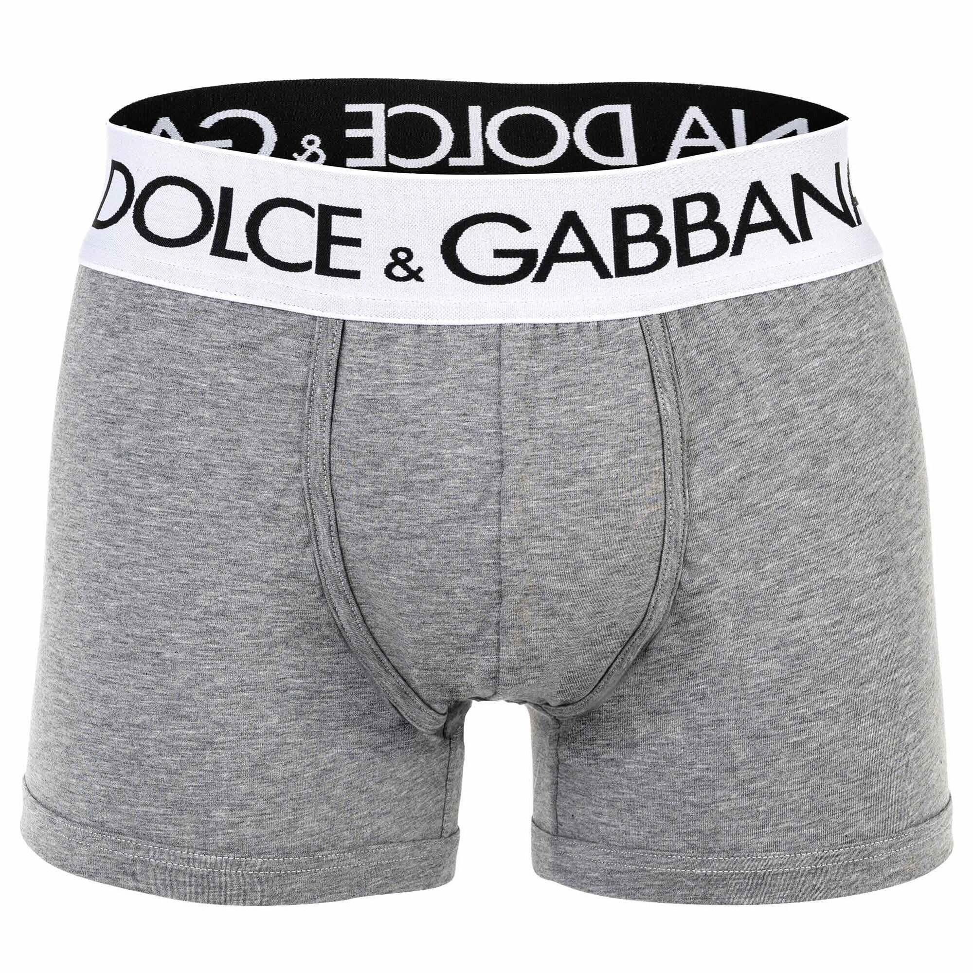 DOLCE & GABBANA Calzoncillo boxer gris moteado / negro / blanco