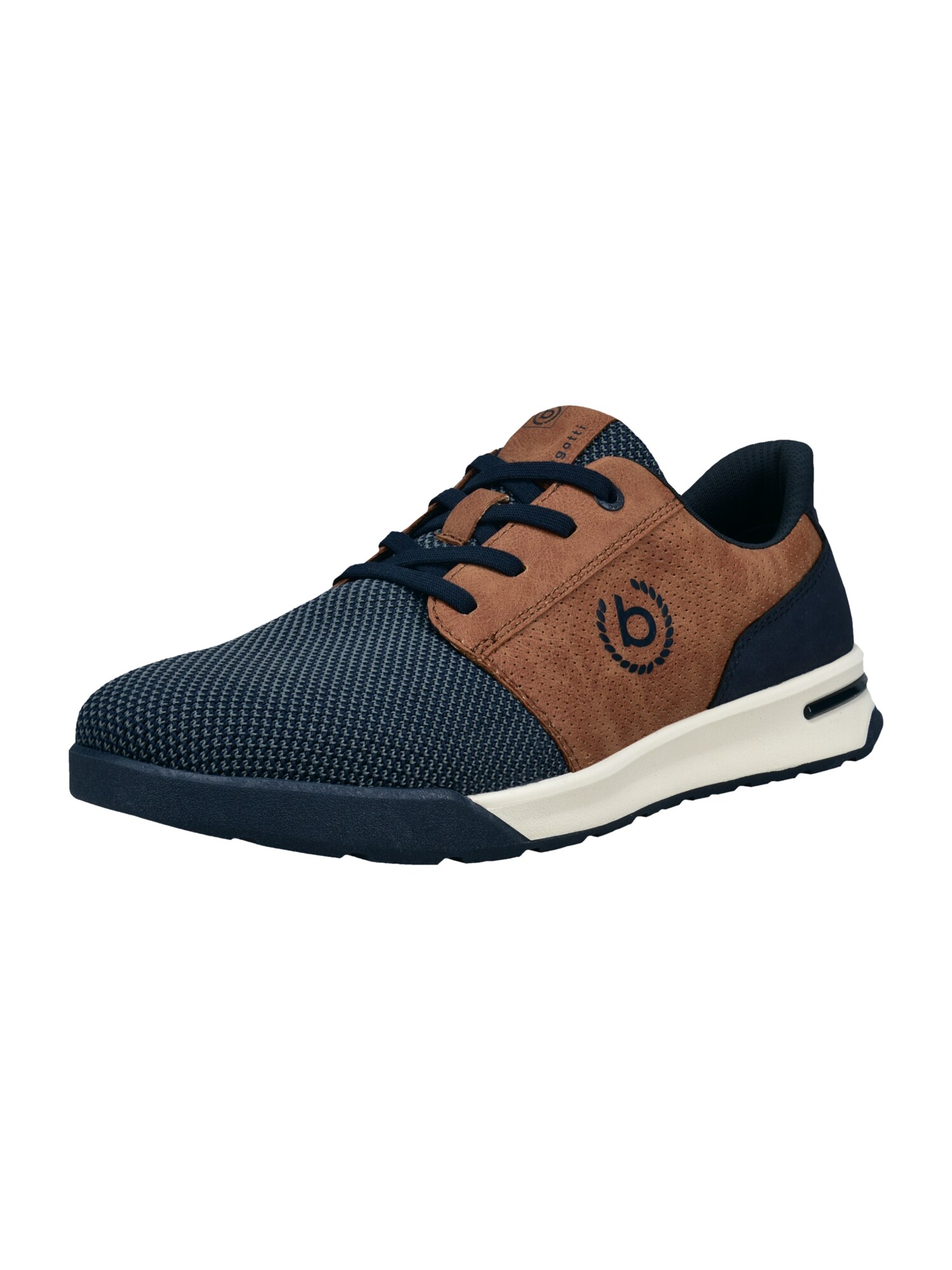 bugatti Sneaker low  bleumarin / albastru porumbel / maro coniac
