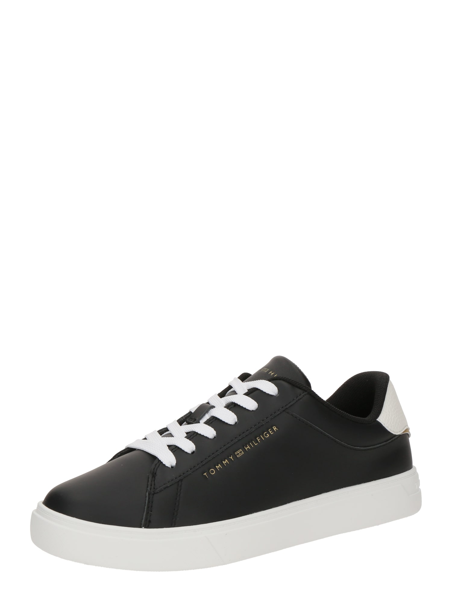 TOMMY HILFIGER Sneaker low Essential Court  auriu / negru / alb