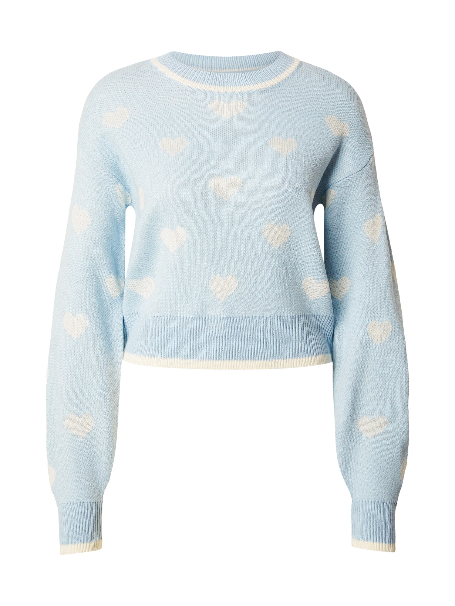 JDY Pulover JDYRomance  albastru pastel / alb