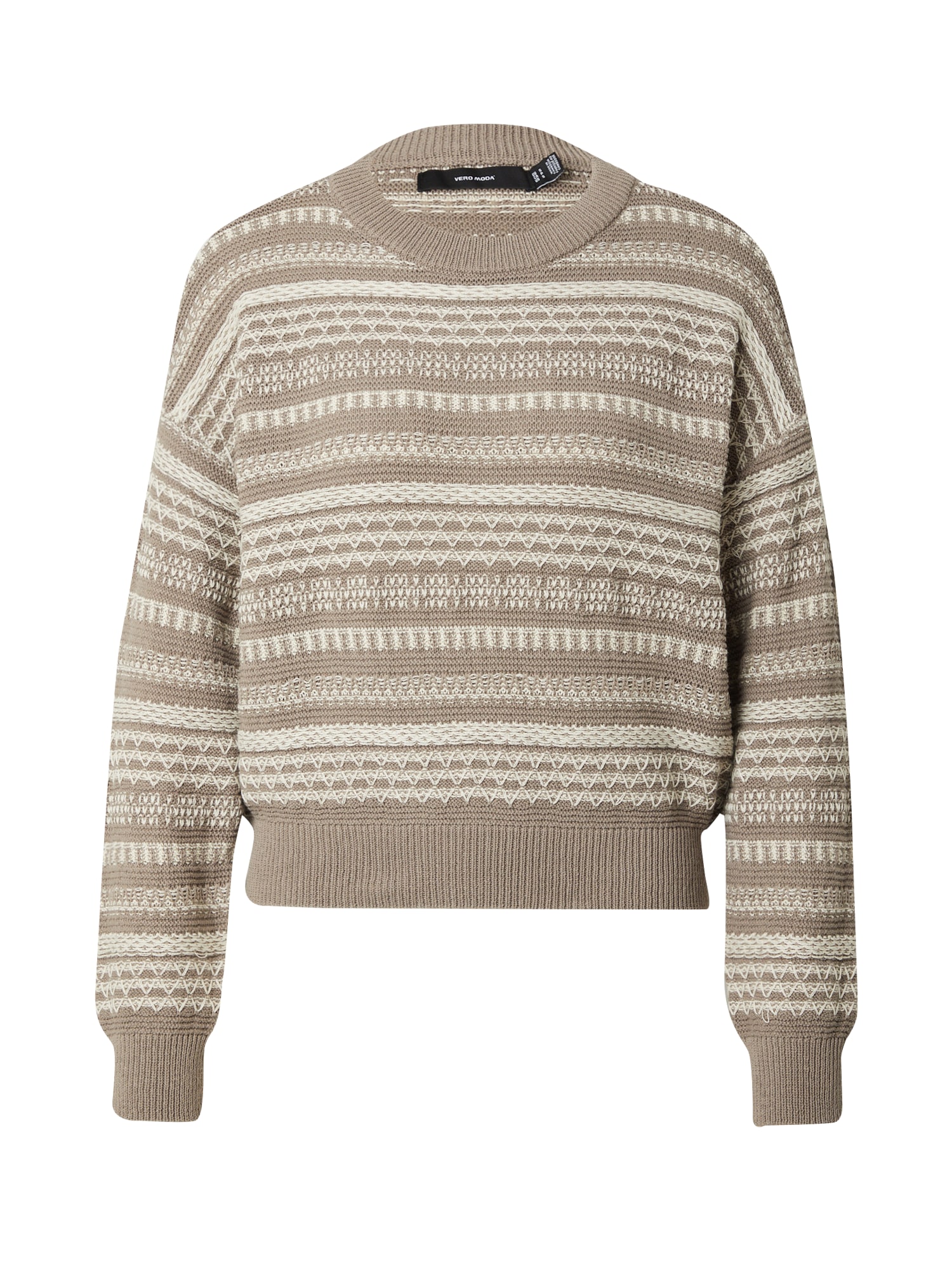 VERO MODA Pulover VMAMAZING  crem / maro cămilă