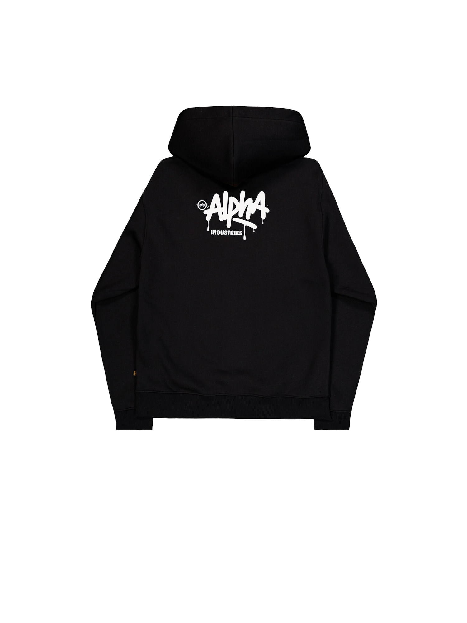 ALPHA INDUSTRIES Bluză de molton Signature Hoodie negru