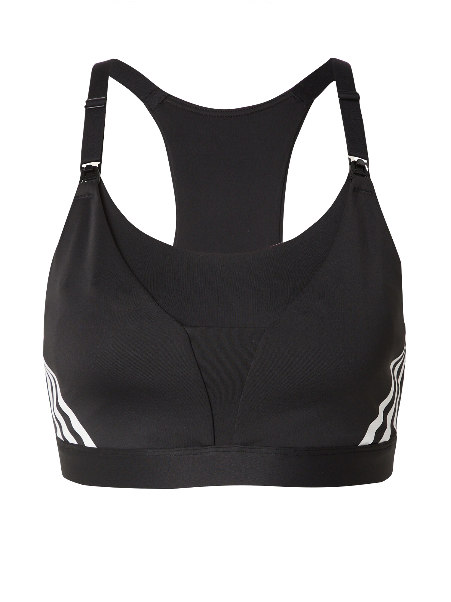 ADIDAS PERFORMANCE Sportmelltartók 'Powerimpact Luxe'  fekete / fehér akciós termékkép 1