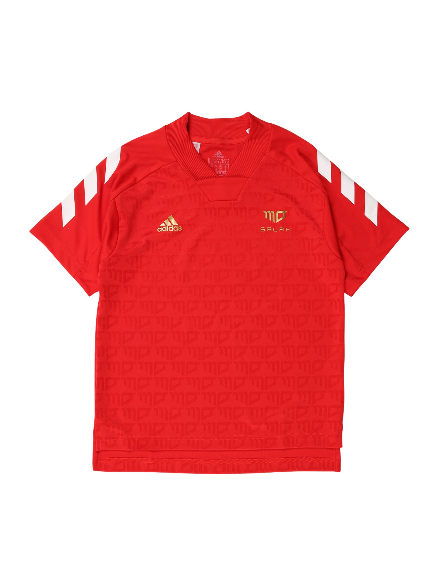 ADIDAS PERFORMANCE Sportiniai marškinėliai 'Salah'  raudona / auksas / balta