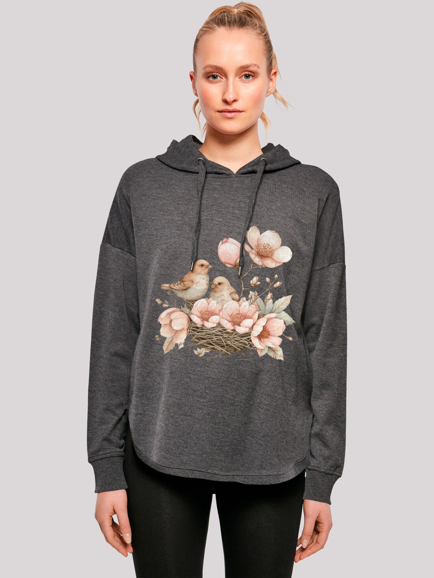 Thumbnail - F4NT4STIC Sweatshirt Vogelnest Blumen