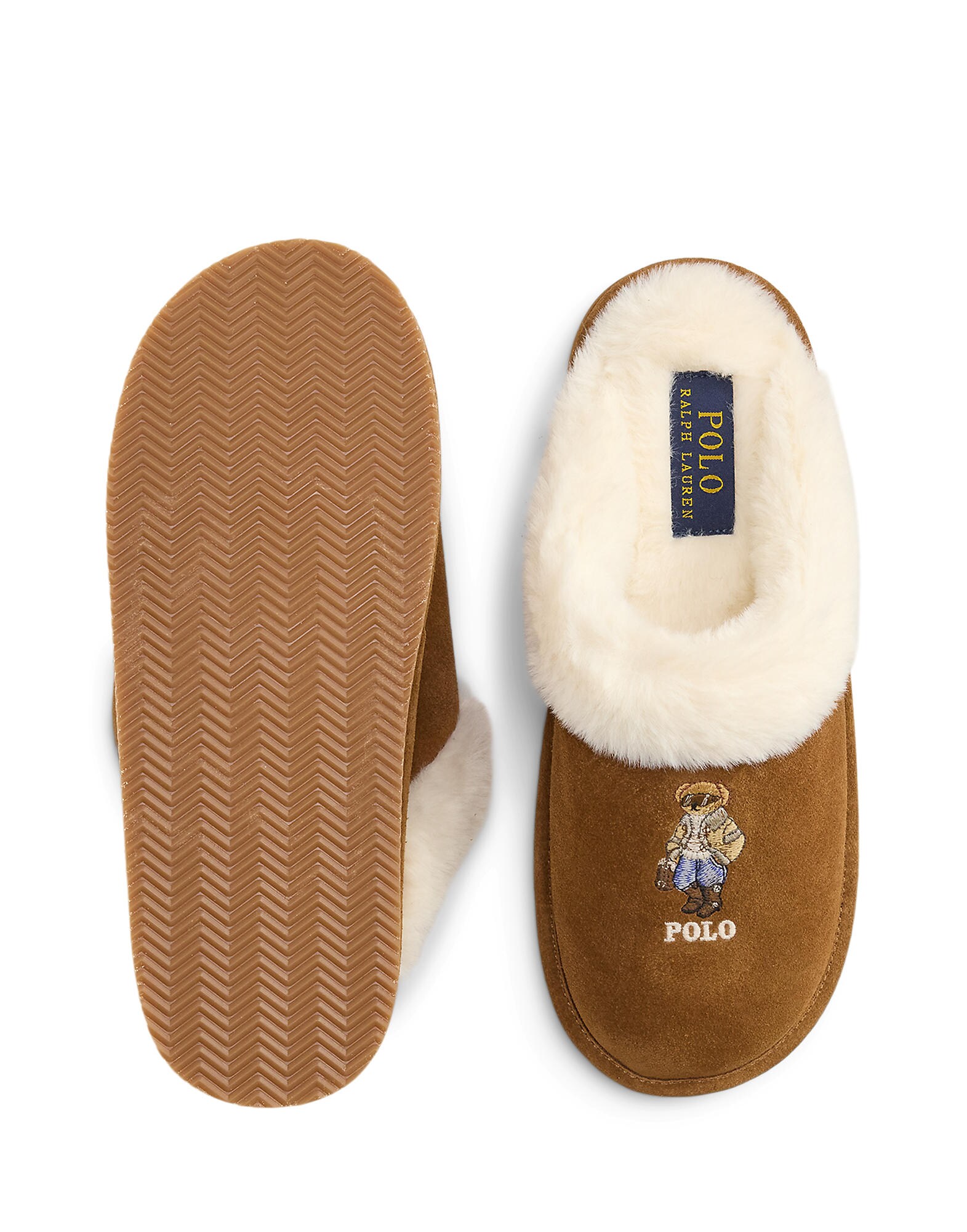 Polo Ralph Lauren Zapatillas de casa 'KAYLEIGH'  camelo / azul / capuchino / blanco – imagen 4