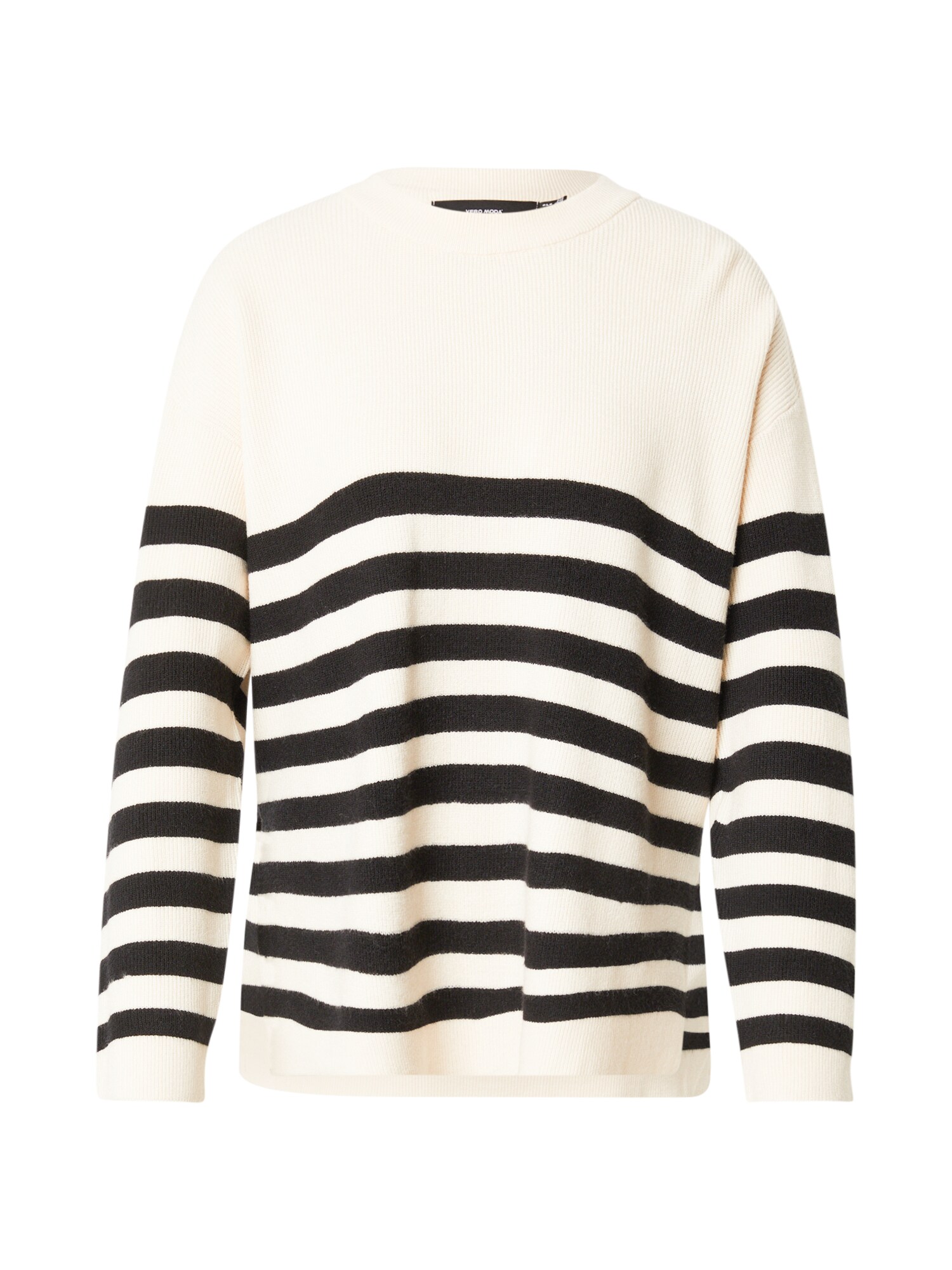 VERO MODA Pulóver 'Clover'  fekete / fehér akciós termékkép 1