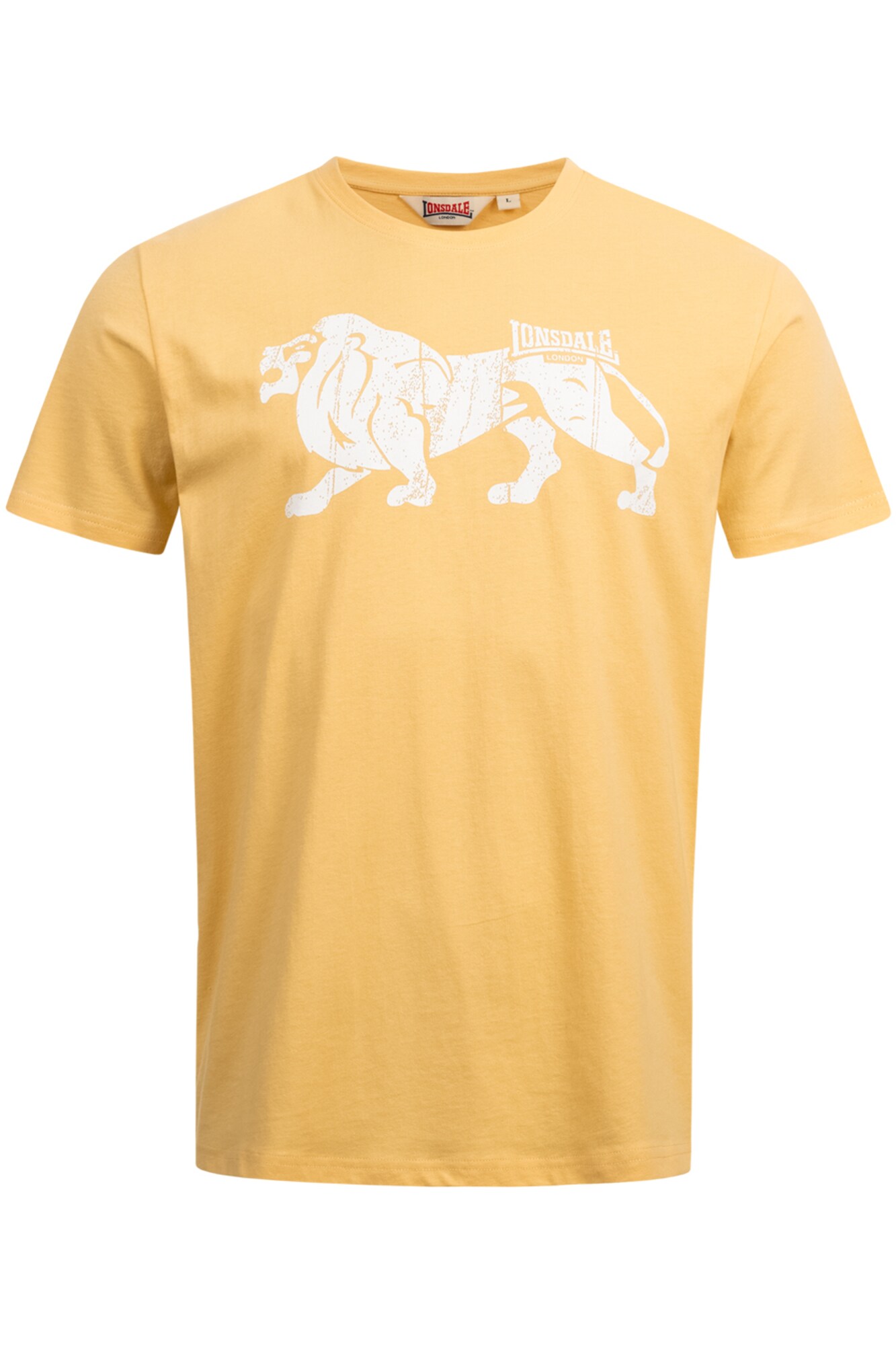 LONSDALE Tricou galben închis / alb