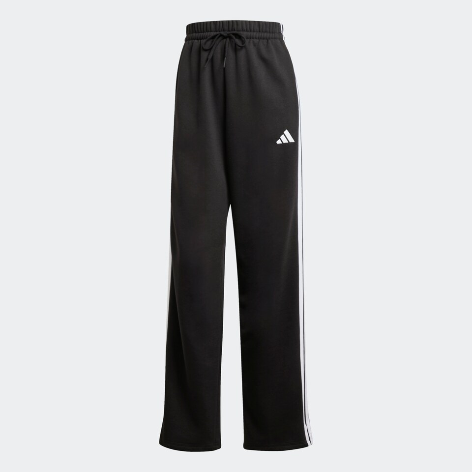 Sportbyxa 'Essentials 3-Stripes Open Hem Fleece'