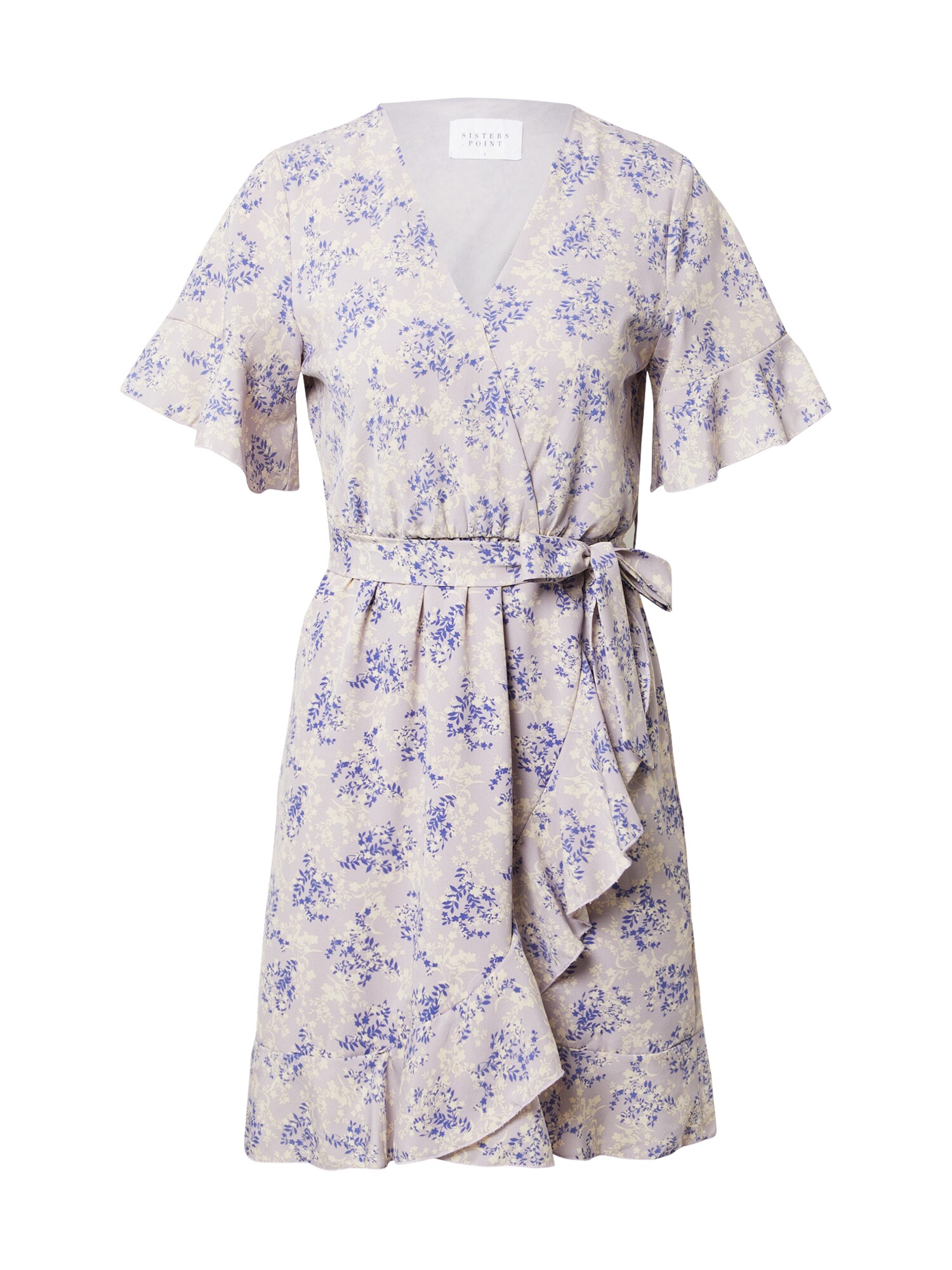 SISTERS POINT Rochie NEW GRETO-11  albastru închis / gri argintiu / alb