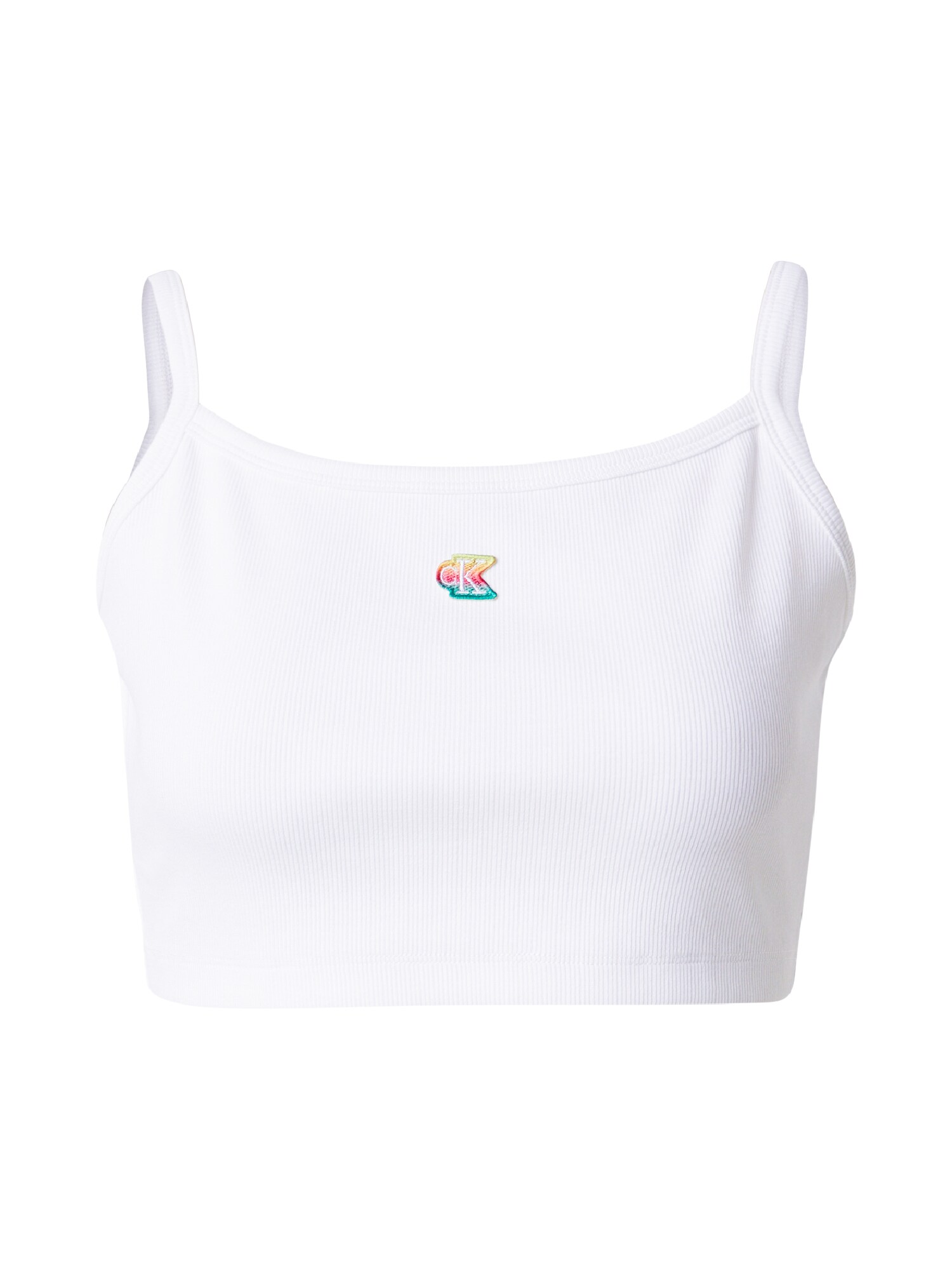 Calvin Klein Jeans Top 'Pride Logo Cropped Cami'  blanco
