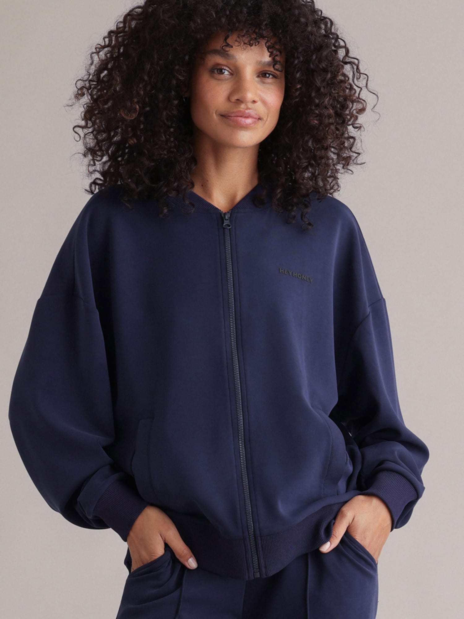 Hey Honey Giacca sportiva 'Bomber'  blu notte