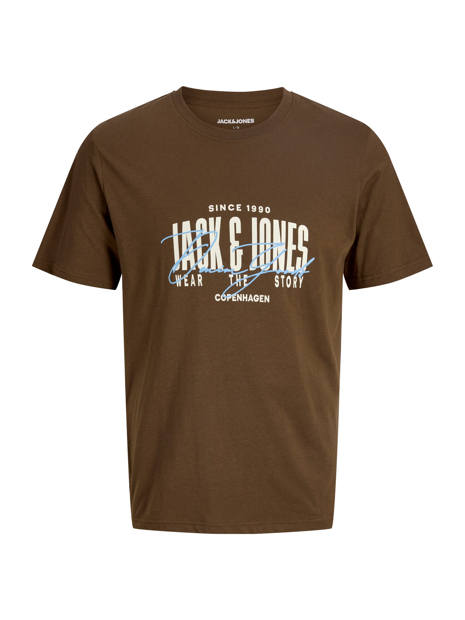 Jack & Jones Junior Tričko 'JJAERO'  svetlomodrá / hnedá / biela