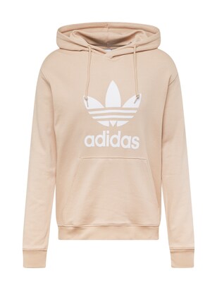 adidas Originals Sweatshirt ‘Adicolor Classics Trefoil’ Beige / Wit