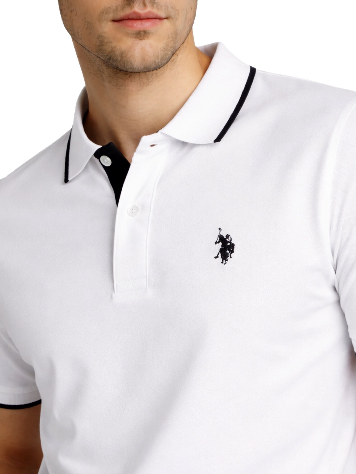 U.S. POLO ASSN. Tričko ultramarínová / biela (obrázok 6)