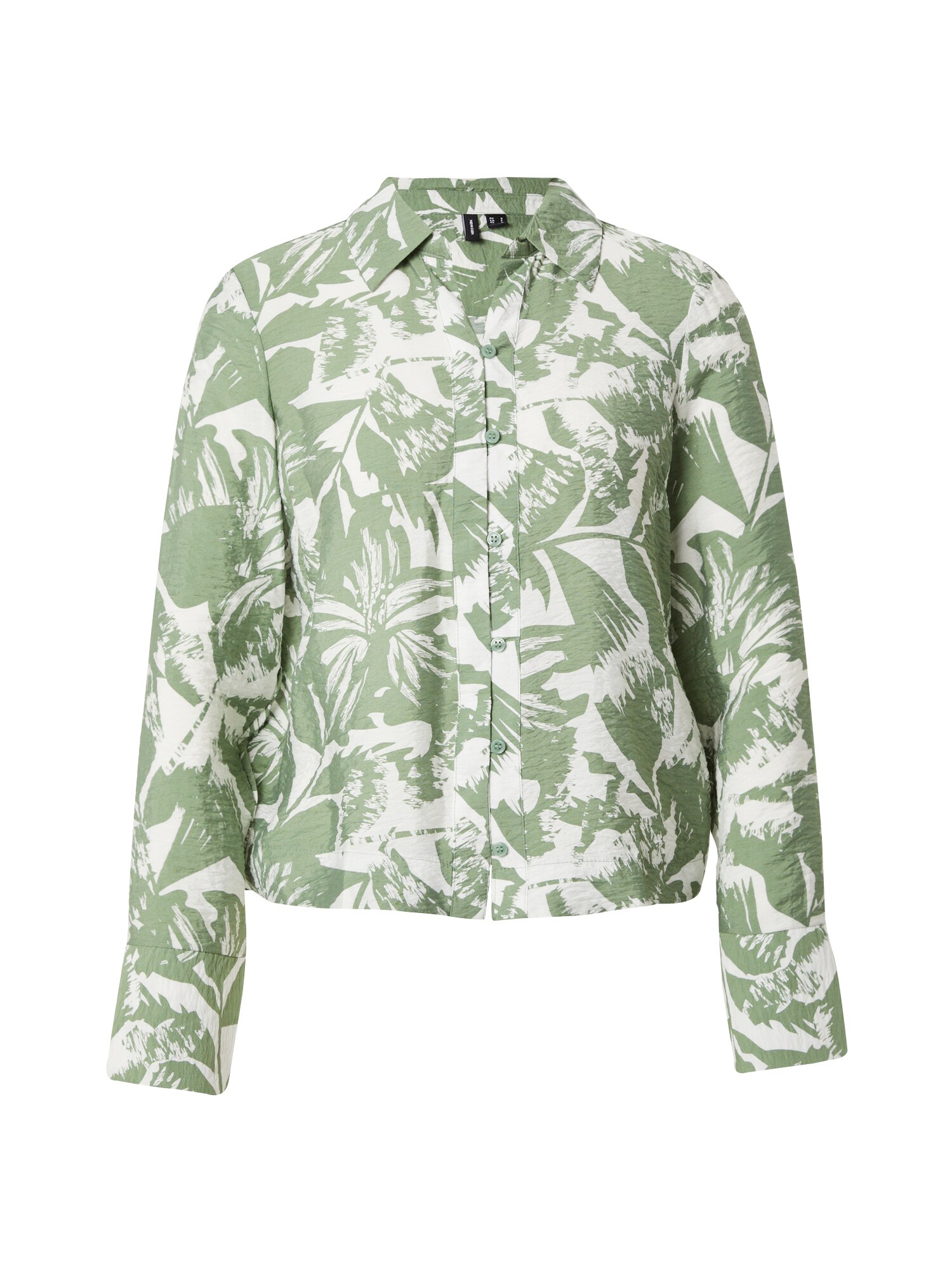 VERO MODA Blúzka 'JOSIE'  tmavozelená / biela
