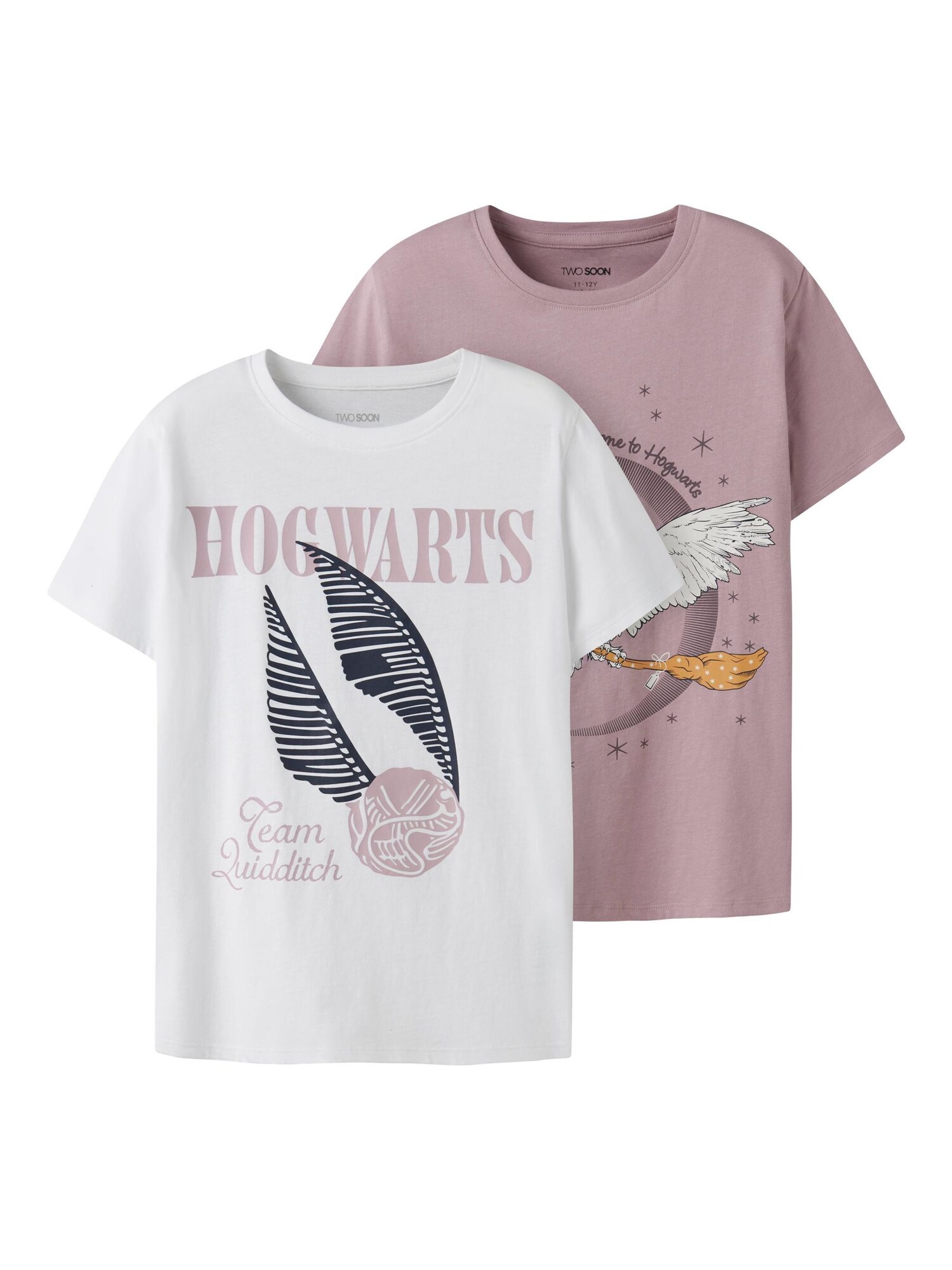 TWO SOON Tricou 'Harry Potter'  mov prună / alb natural