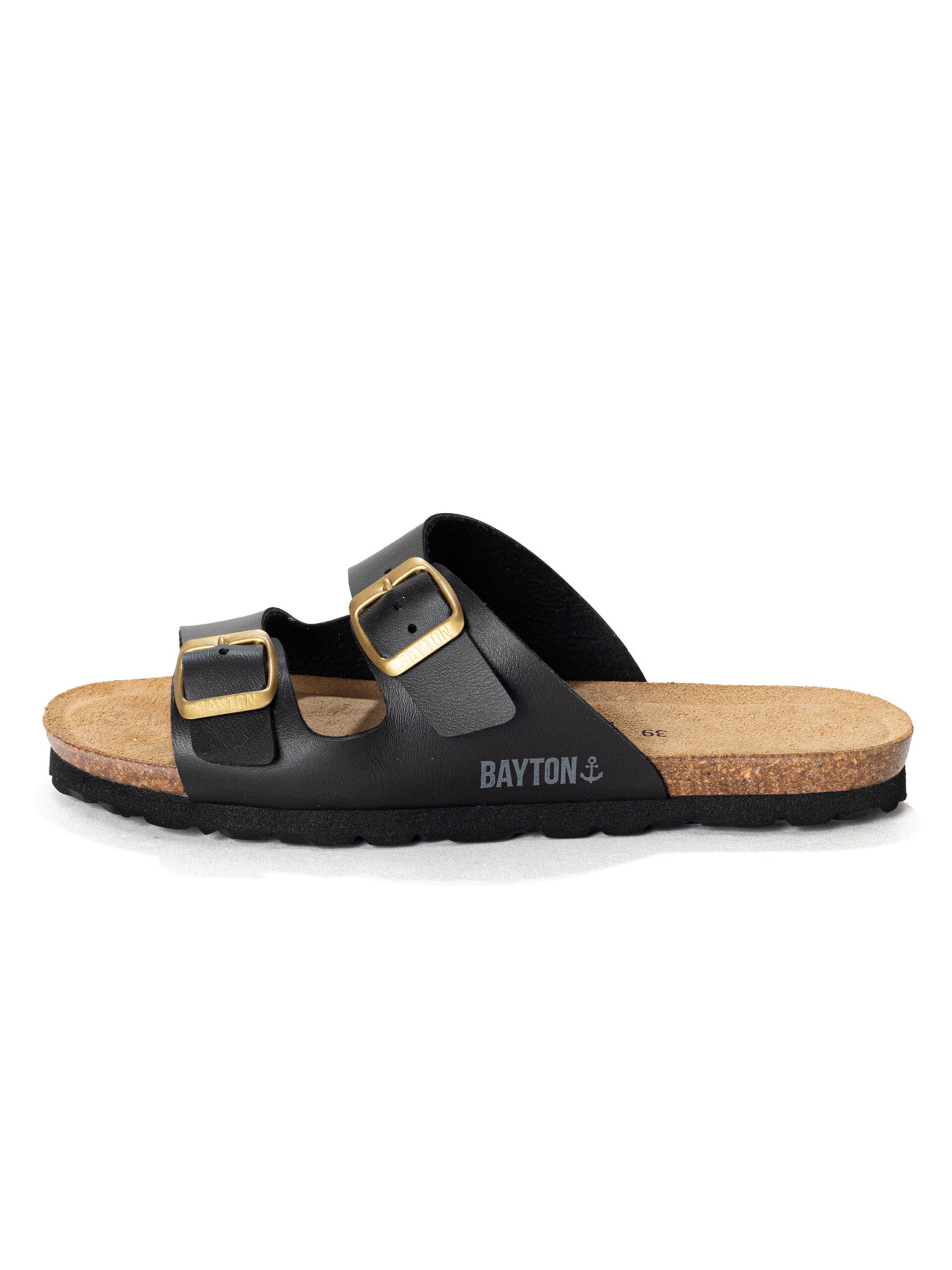 Bayton Pantolette 'Astrakan' guld / grå sandaler dam