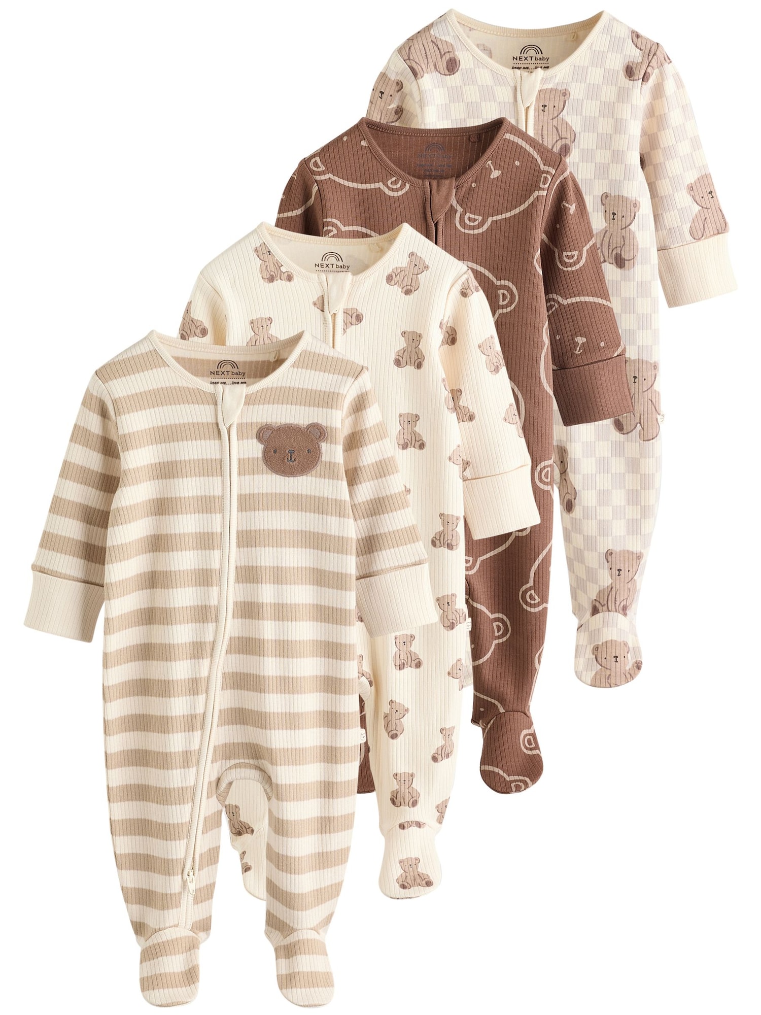 Next Pijamale  bej deschis / maro / maro deschis / mov liliachiu