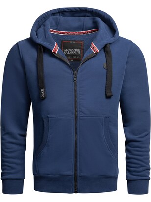 Alessandro Salvarini Sweatvest ‘Lomborio’ Donkerblauw