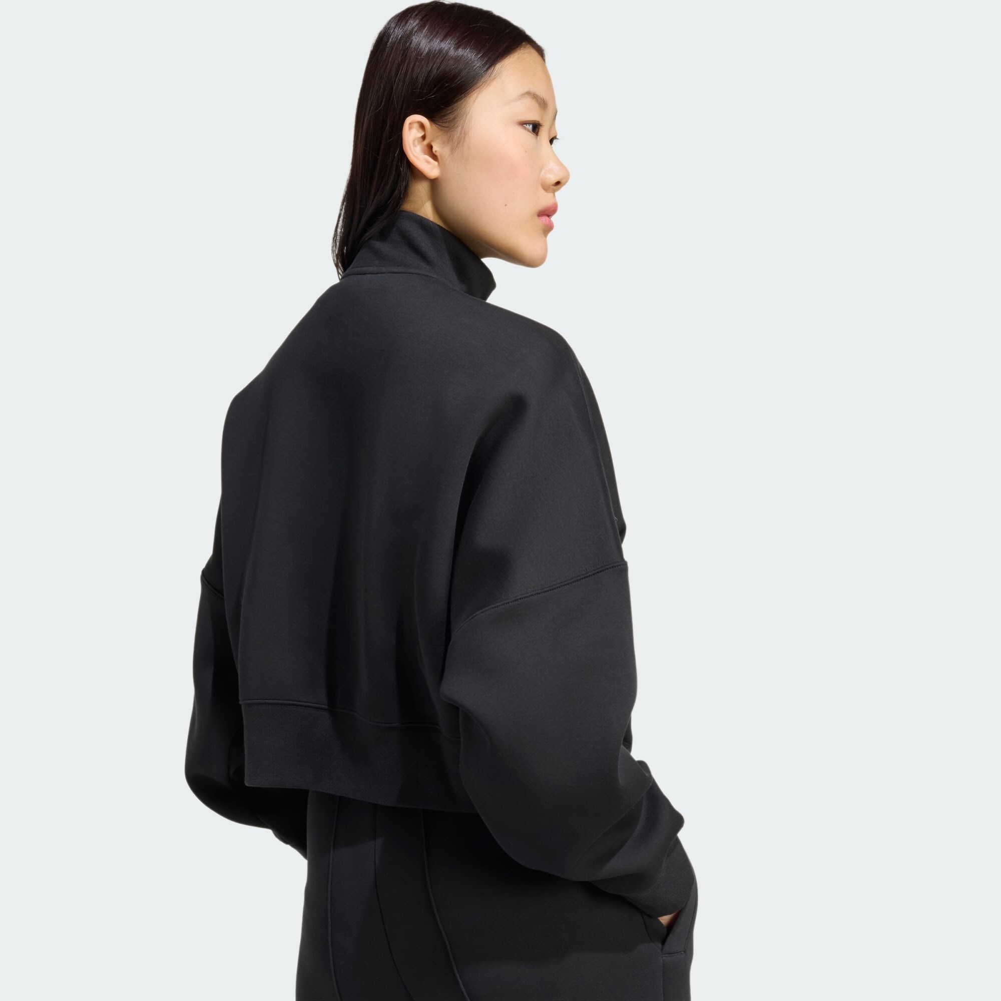 ADIDAS ORIGINALS Tepláková bunda 'Off Placed 3-Stripes Zip' tmavosivá / čierna (obrázok 5)