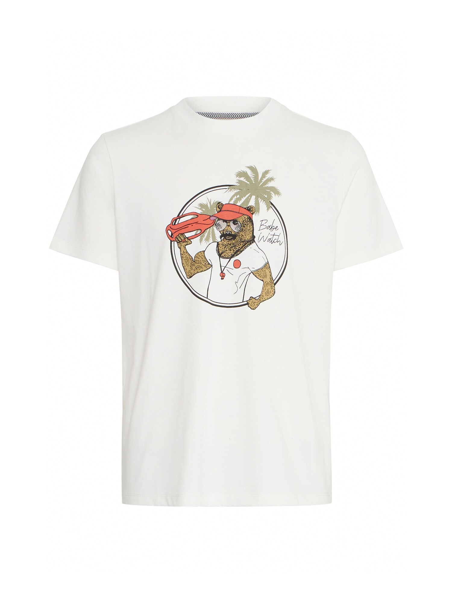 BLEND Camiseta 'BHJerron'  beige / rojo claro / negro / blanco