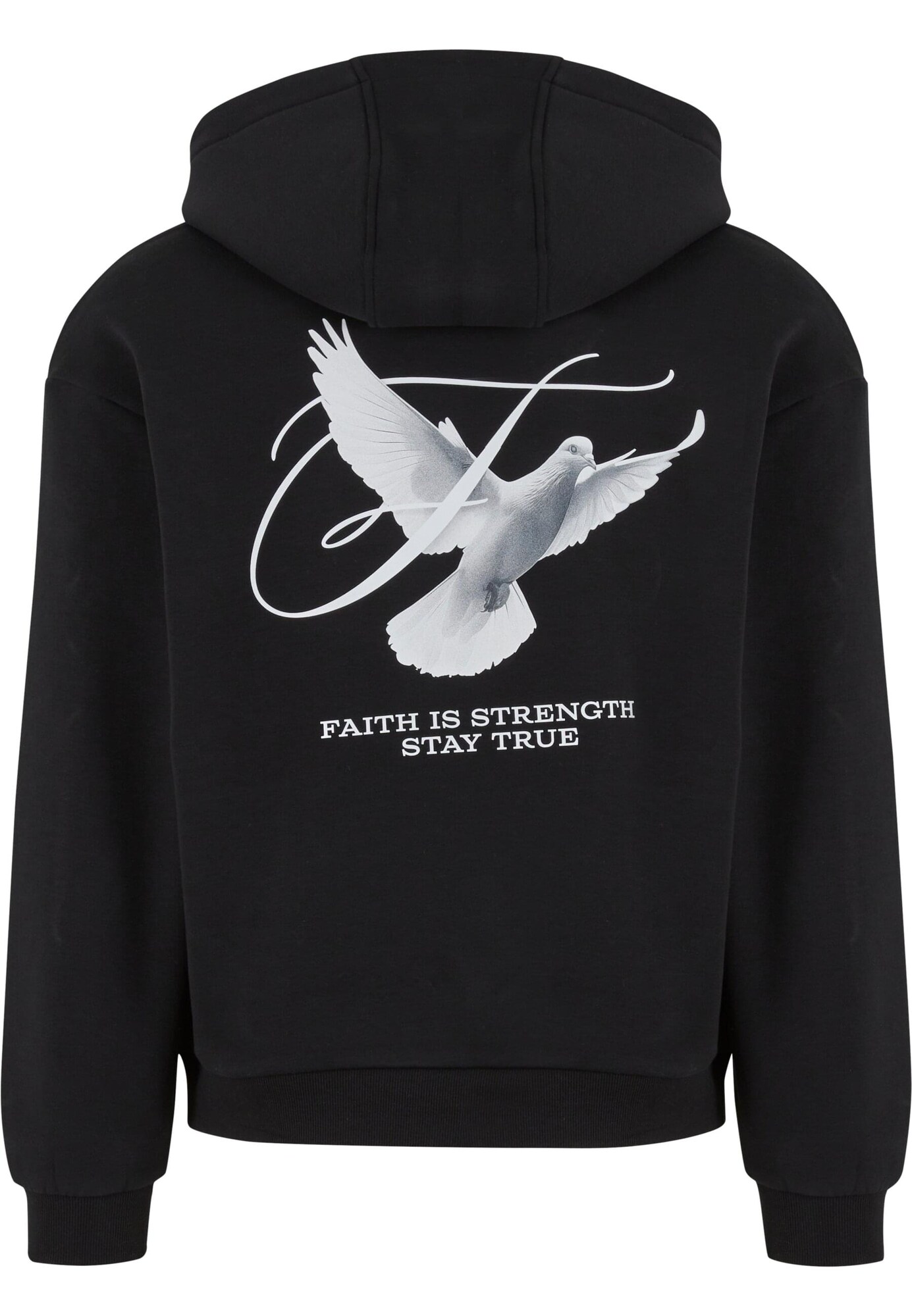 MT Upscale Tréning póló 'Faith Is Strength' világosszürke / fekete / fehér termék 2. képe