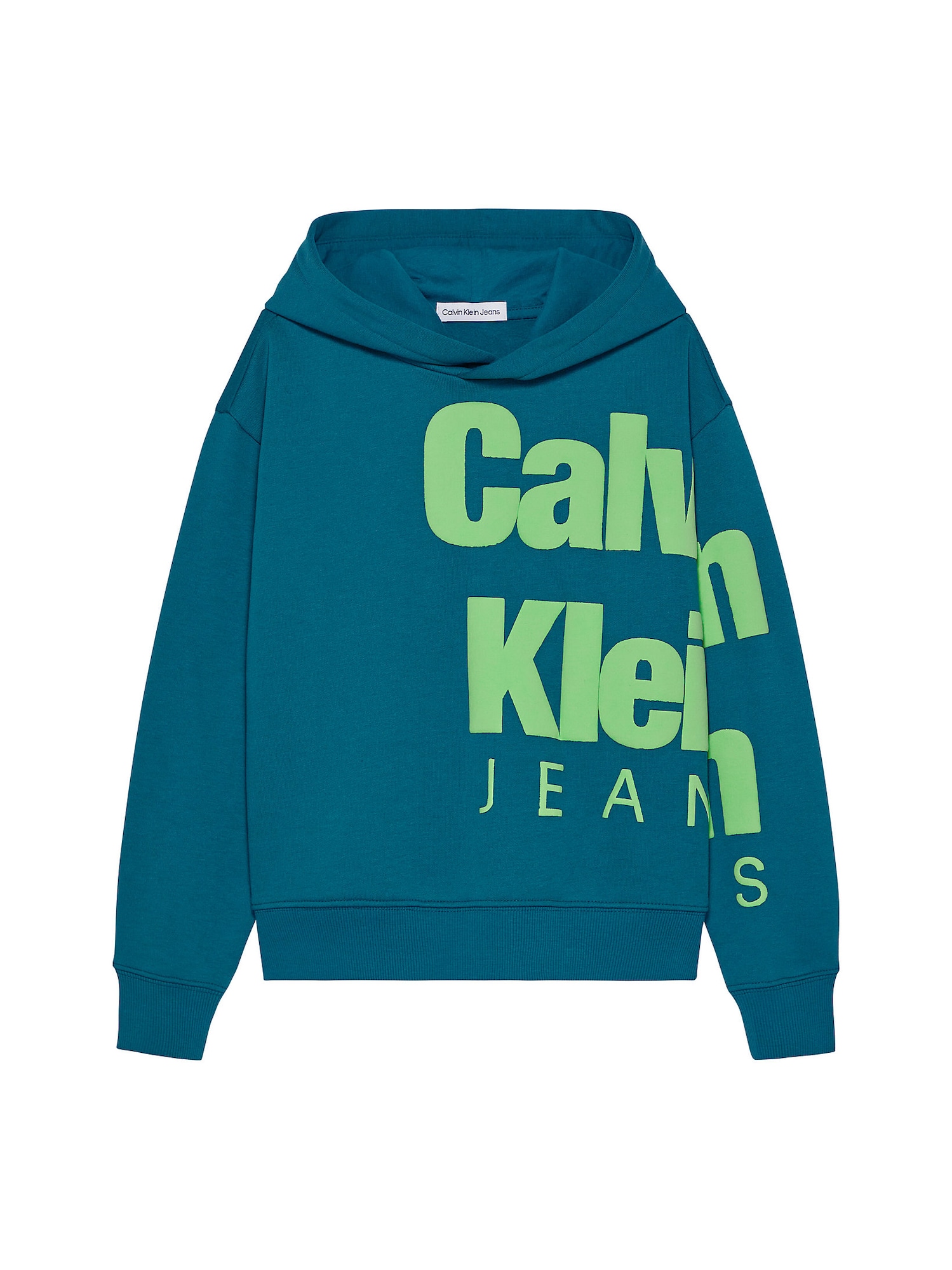 Calvin Klein Jeans Megztinis be užsegimo benzino spalva / šviesiai žalia