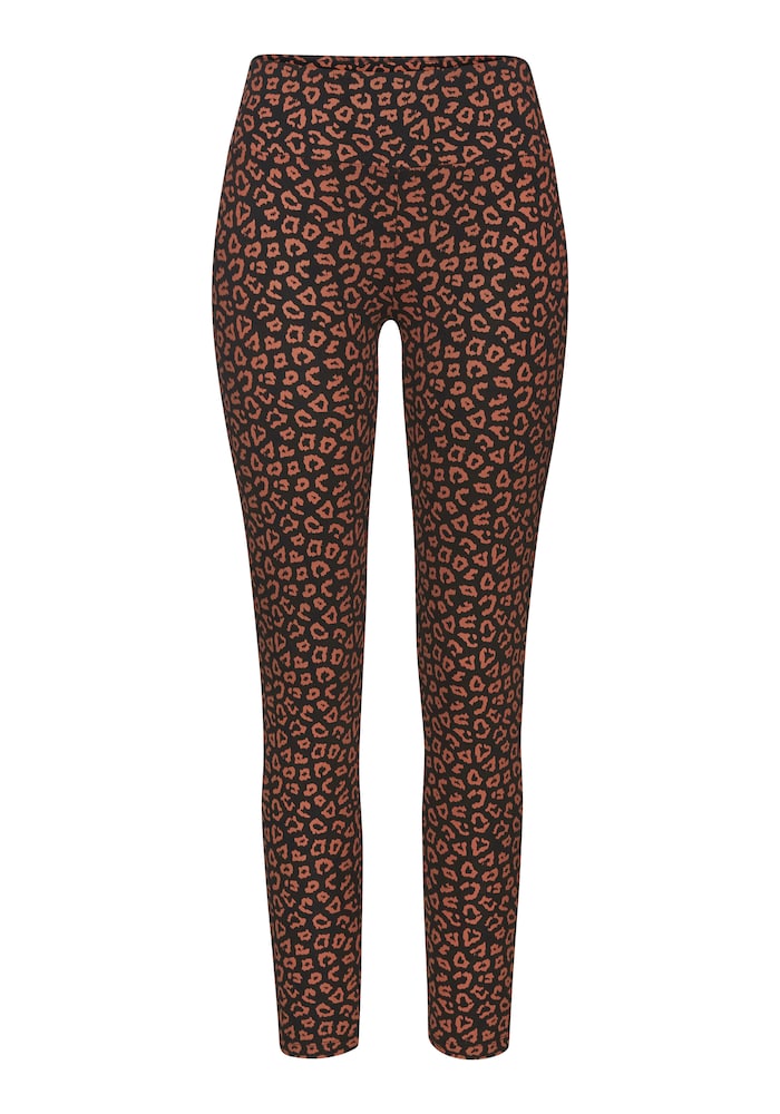 LASCANA Leggings Damen Größe XXL/XXXL dunkelorange / schwarz