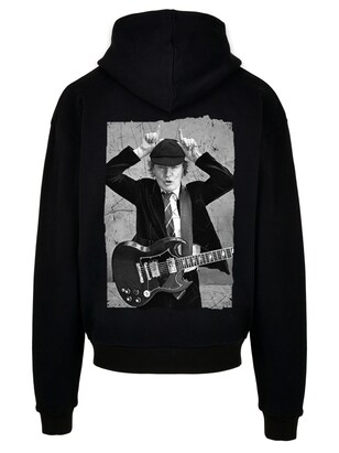 F4NT4STIC Sweatshirt ‘ACDC’ Grijs gemêleerd / Zwart