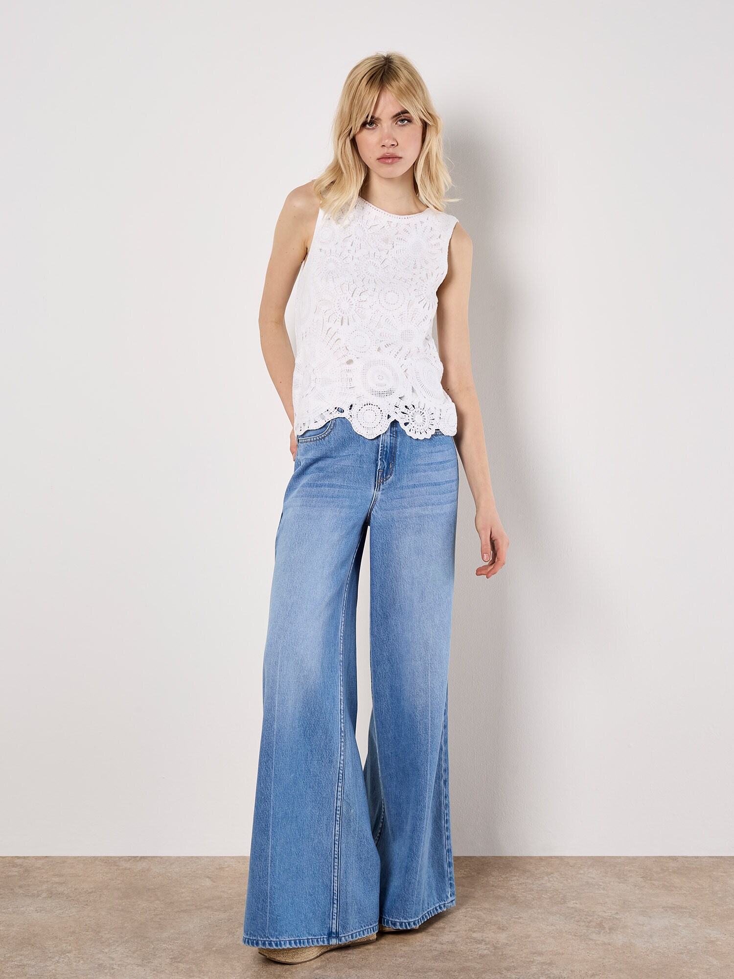 Thumbnail - Apricot Sunflower Crochet Top