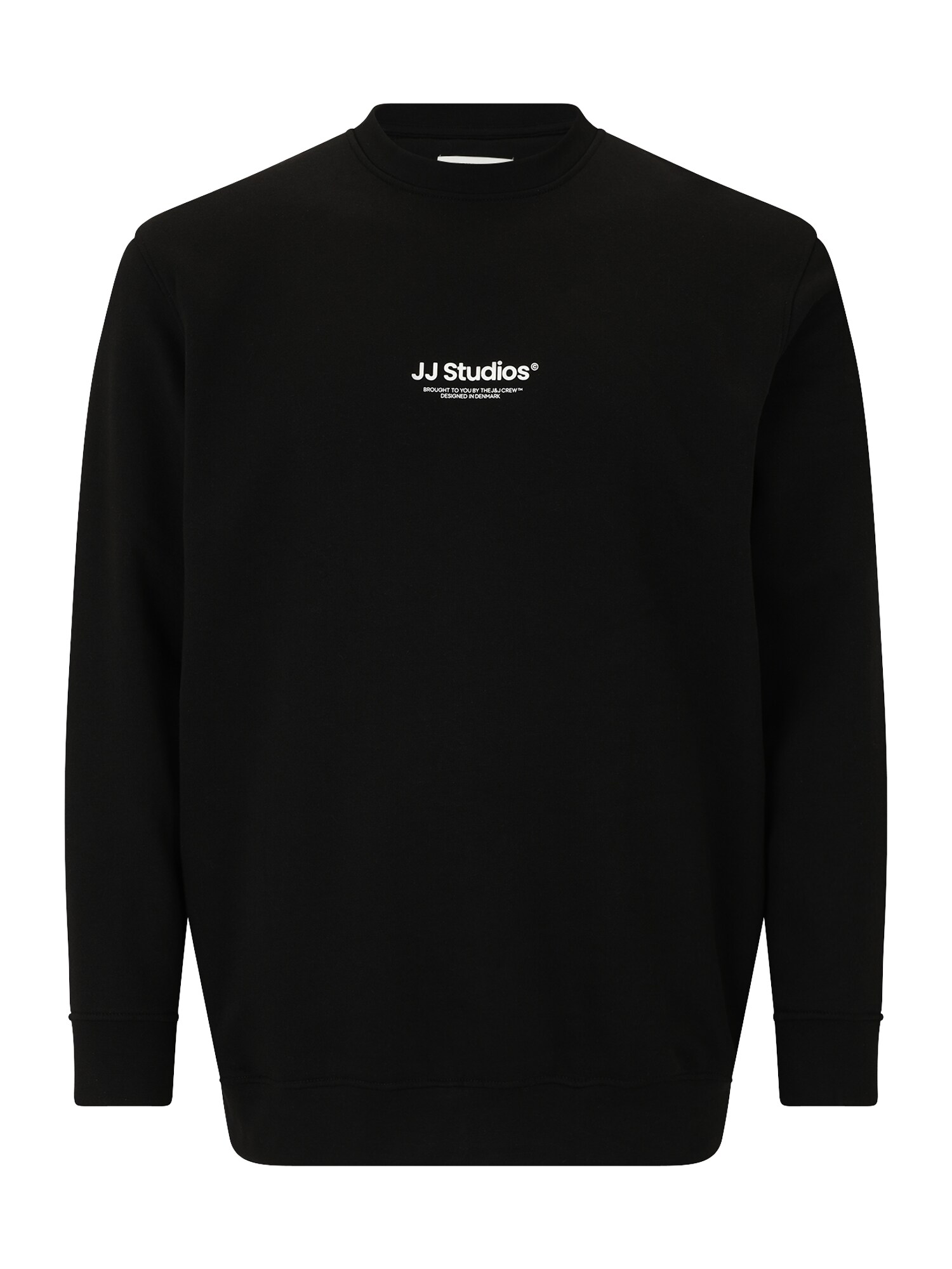 Jack & Jones Plus Bluză de molton JJESOHO  negru / alb
