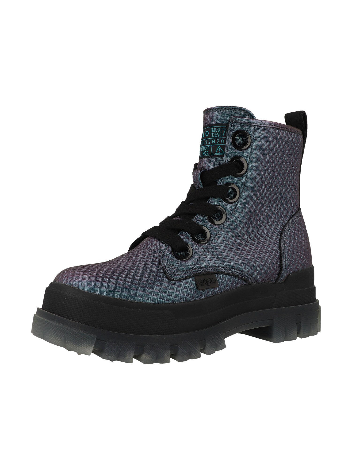 BUFFALO Botines con cordones 'Aspha'  navy / negro