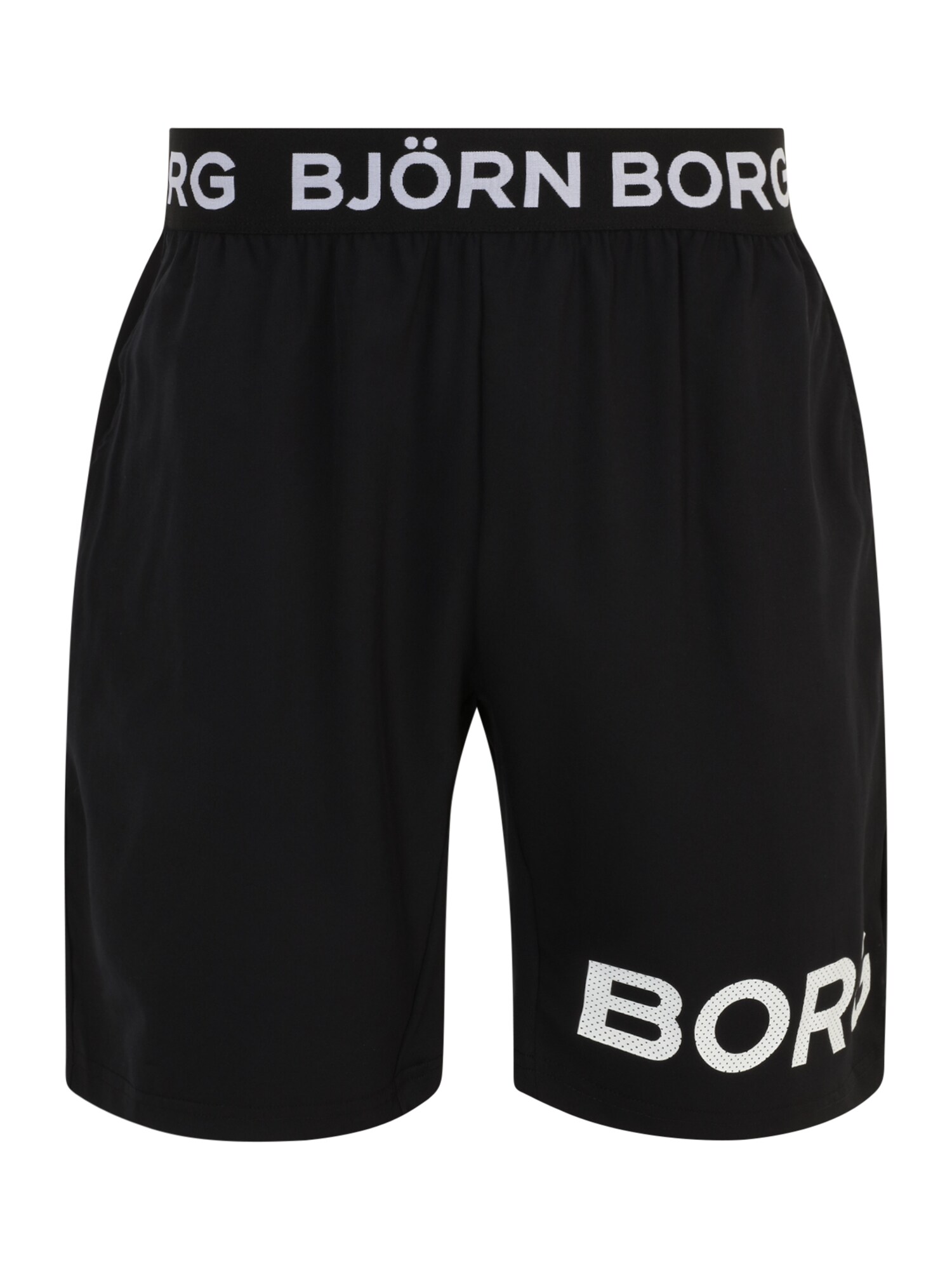 BJÖRN BORG Športové nohavice  čierna / biela