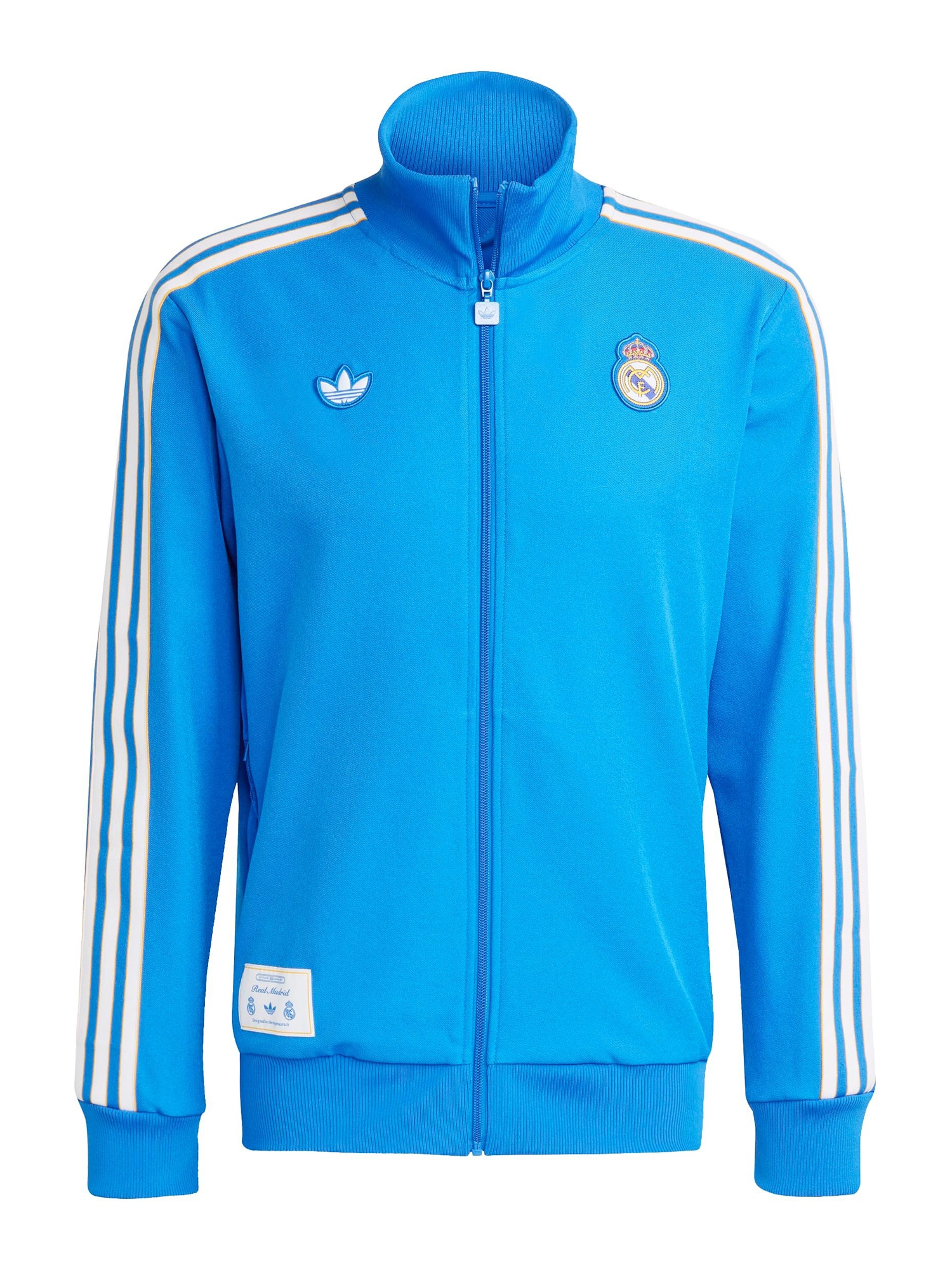 ADIDAS ORIGINALS Sudadera con cremallera deportiva 'Real Madrid Terrace Icons' azul oscuro / blanco
