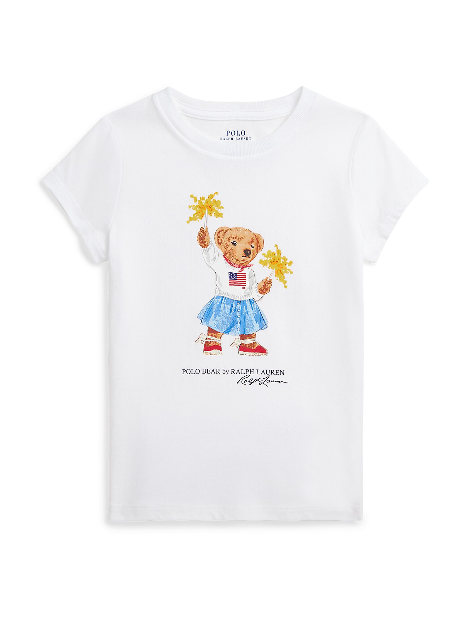 Polo Ralph Lauren Tricou SPRKLRBEARTE  albastru deschis / maro deschis / galben curry / alb