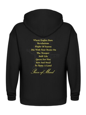 Iron Maiden Sudadera 'Iron Maiden Piece of Mind Tracks Kapuzenpullover'  negro