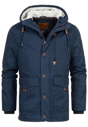 INDICODE JEANS Winterjas ‘ Crossing ‘ Donkerblauw / Bruin