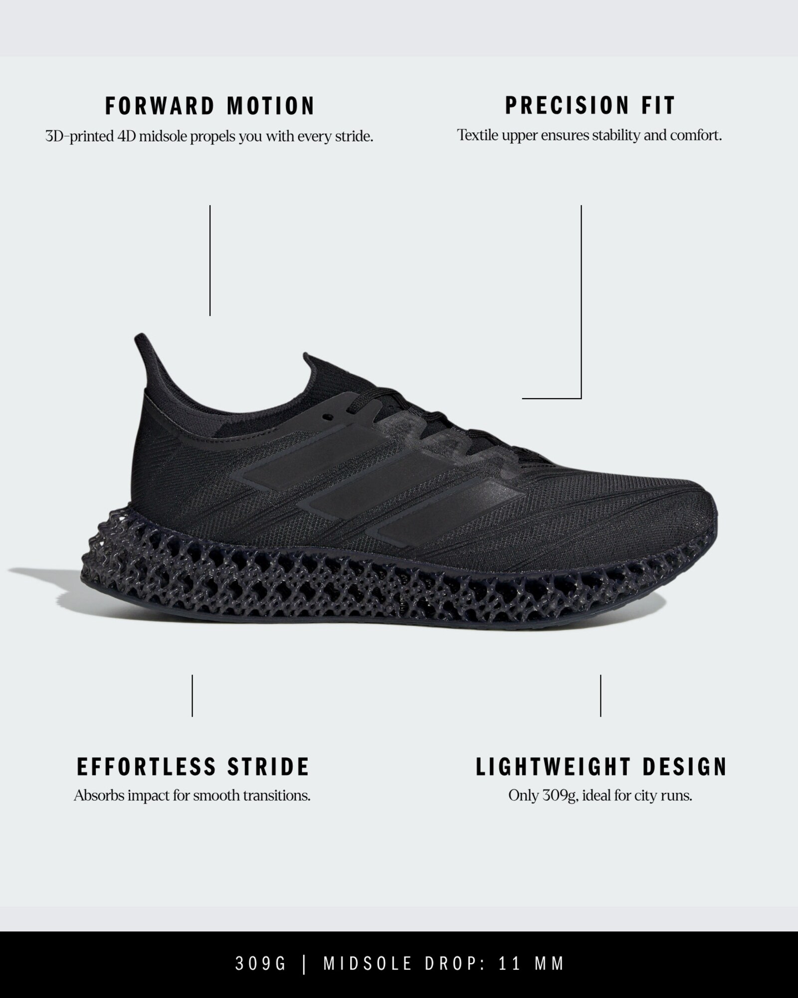 ADIDAS PERFORMANCE Futócipők '4DFWD 4'  fekete termék 2. képe