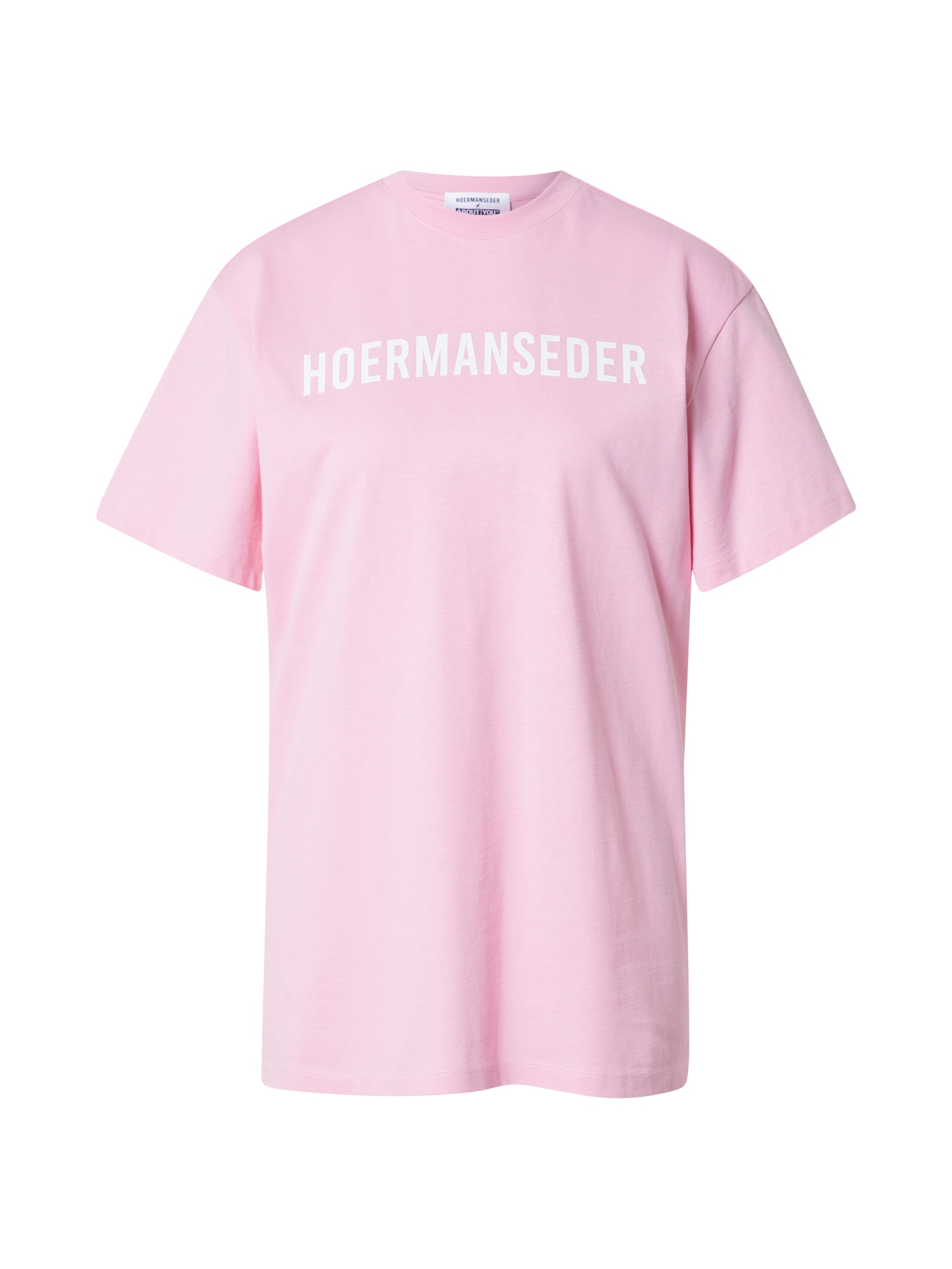 Hoermanseder x About You Marškinėliai 'Suki' rožių spalva / balta