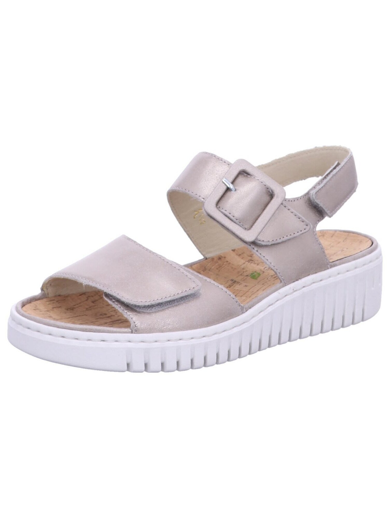 WaldlÄUfer Sandaal 'Sandalette Damen 955004-131 070 Echtleder In Beige' Beige