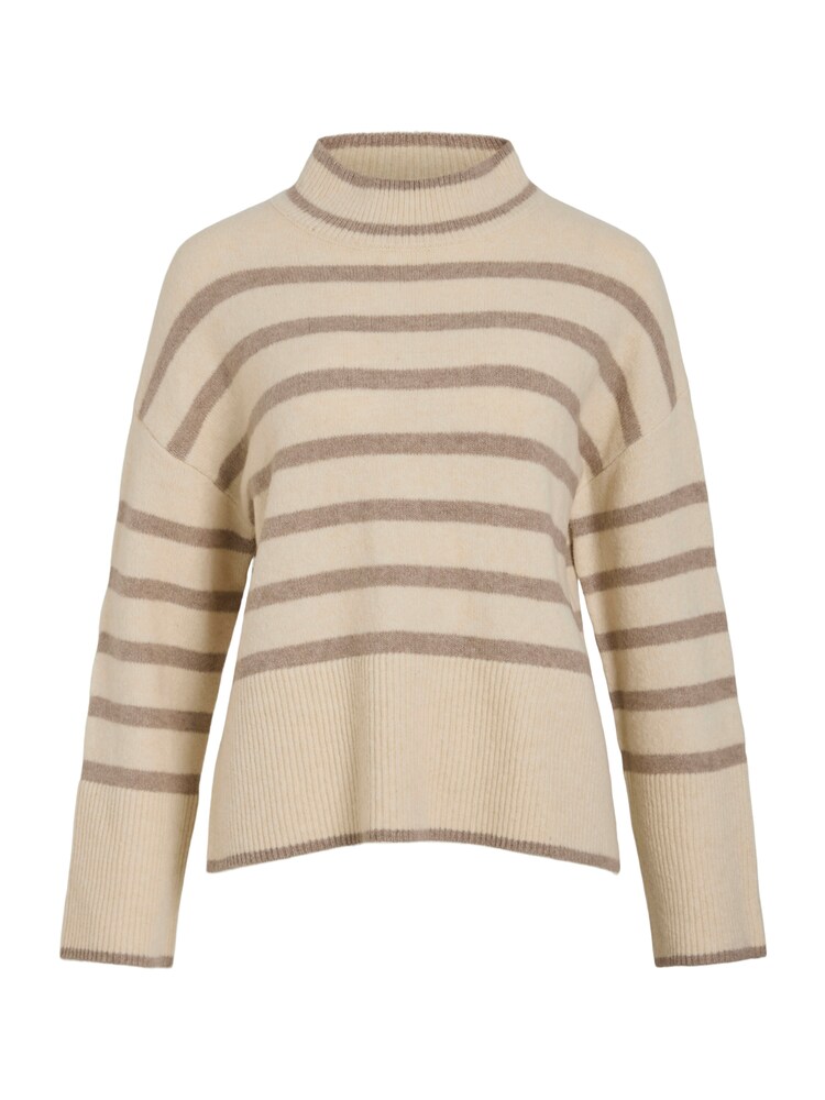 VILA Pullover 'VILAVINIA' Damen Größe S creme / dunkelbeige