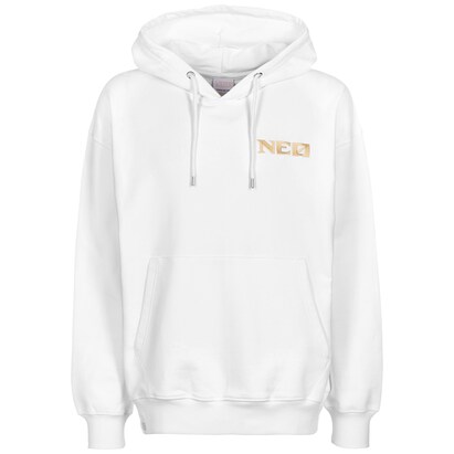 OUTFITTER Sweatshirt ‘NEO Premium Nomen Est Omen’ Geel / Wit